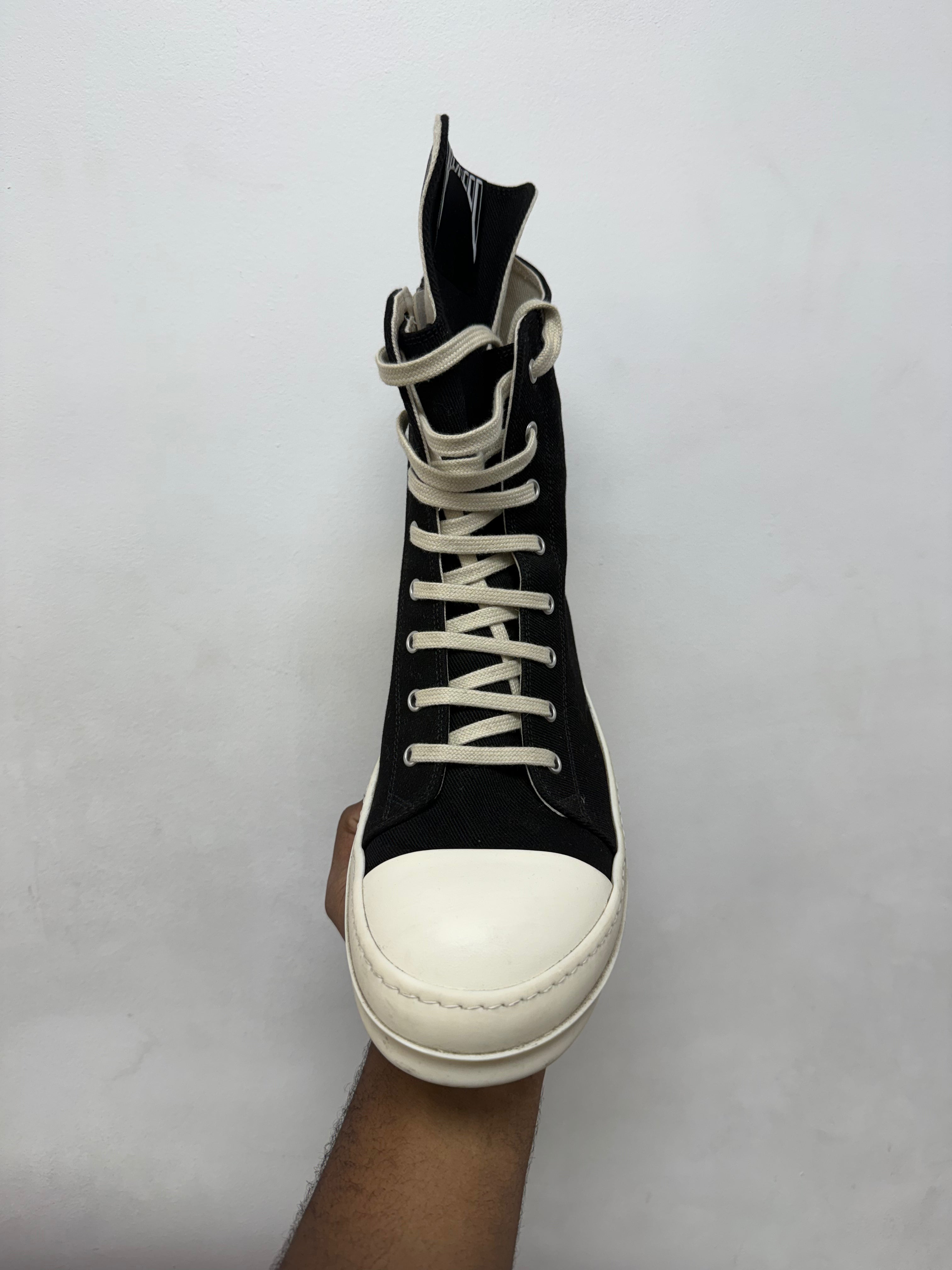Rick Owens Black Hollywood DRKSHDW Hi Sneakers