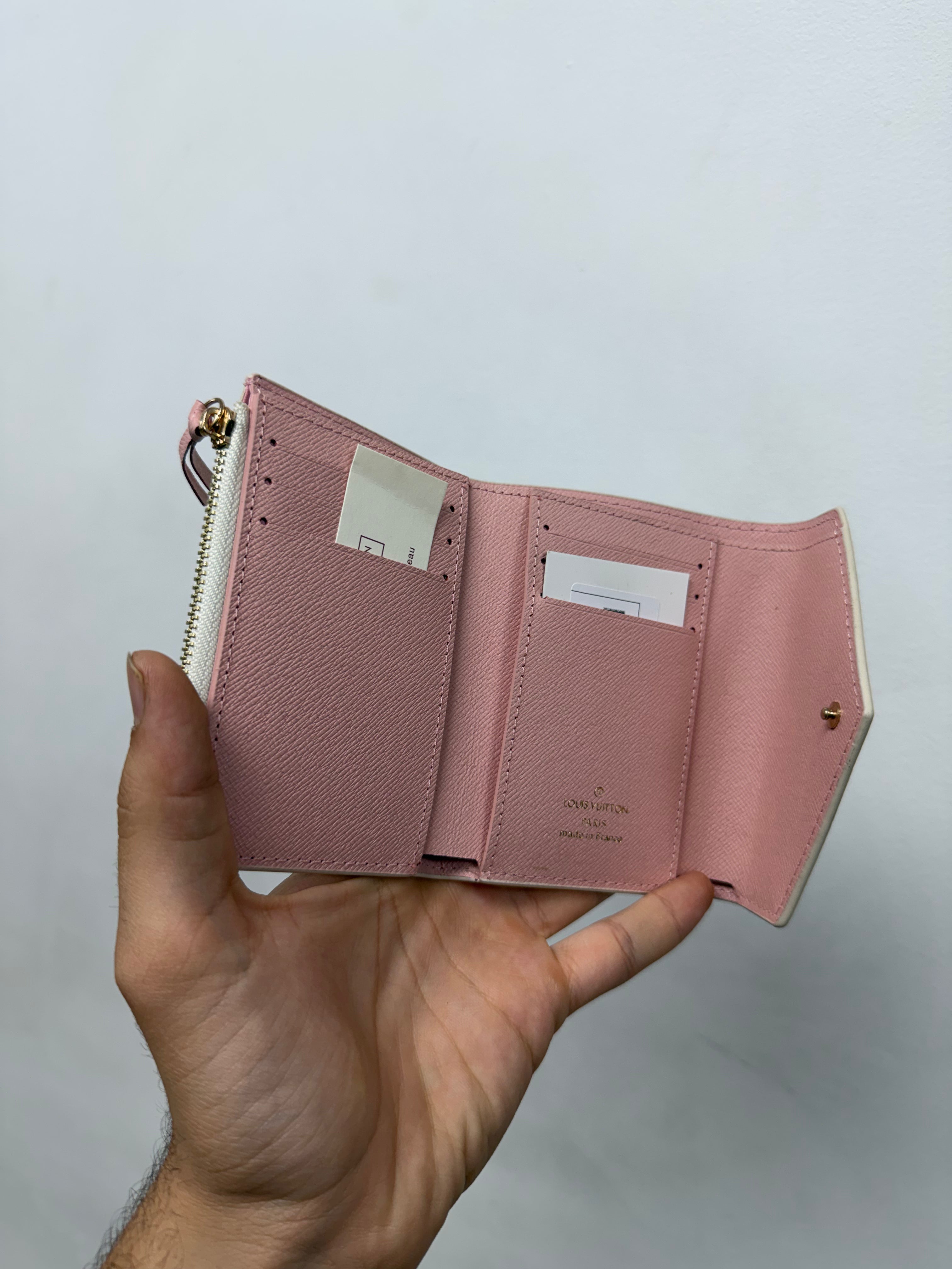 Louis Vuitton Purple Cream Bi-Fold Wallet