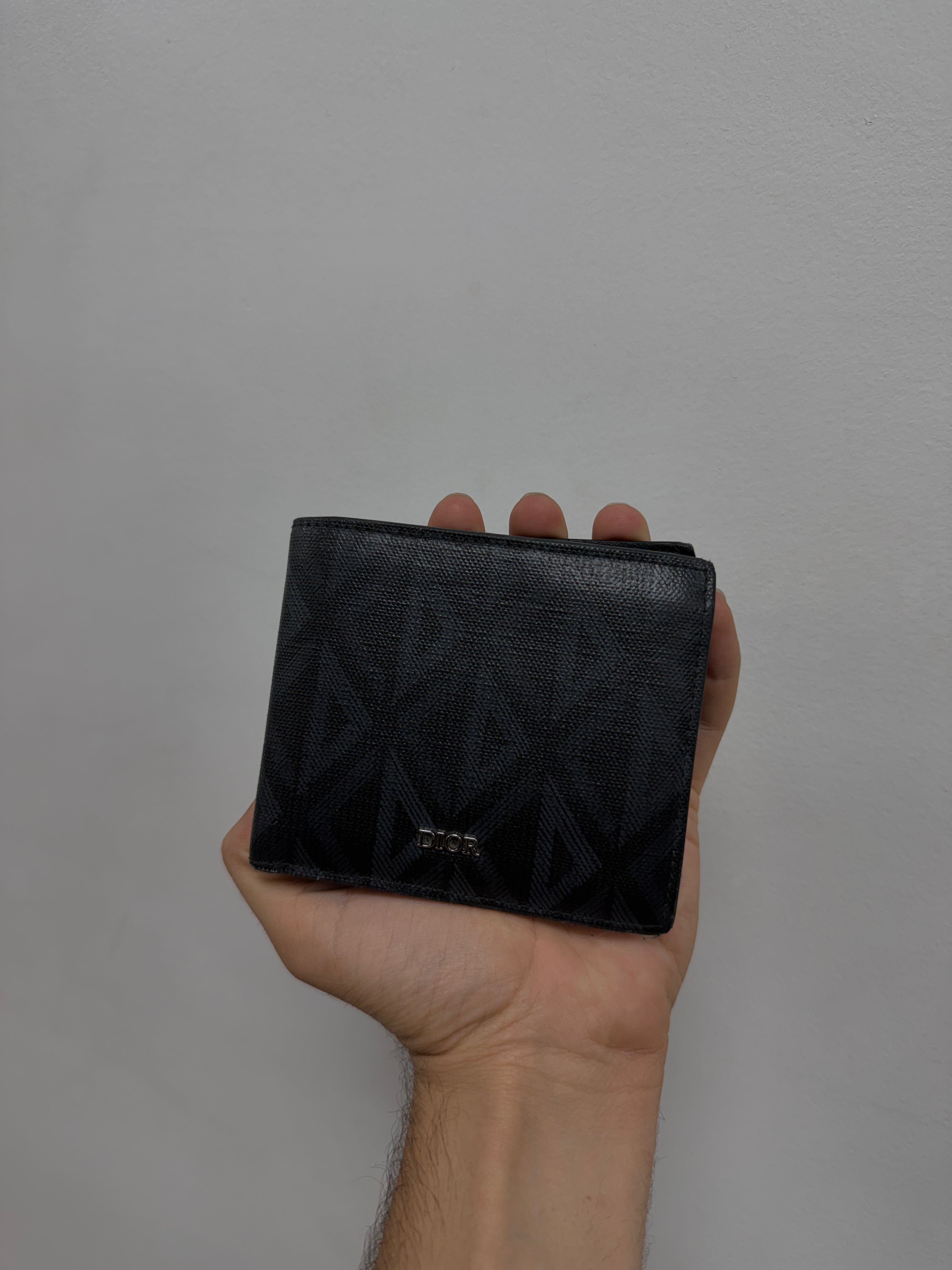 Dior Black CD Diamond Bi-Fold Wallet