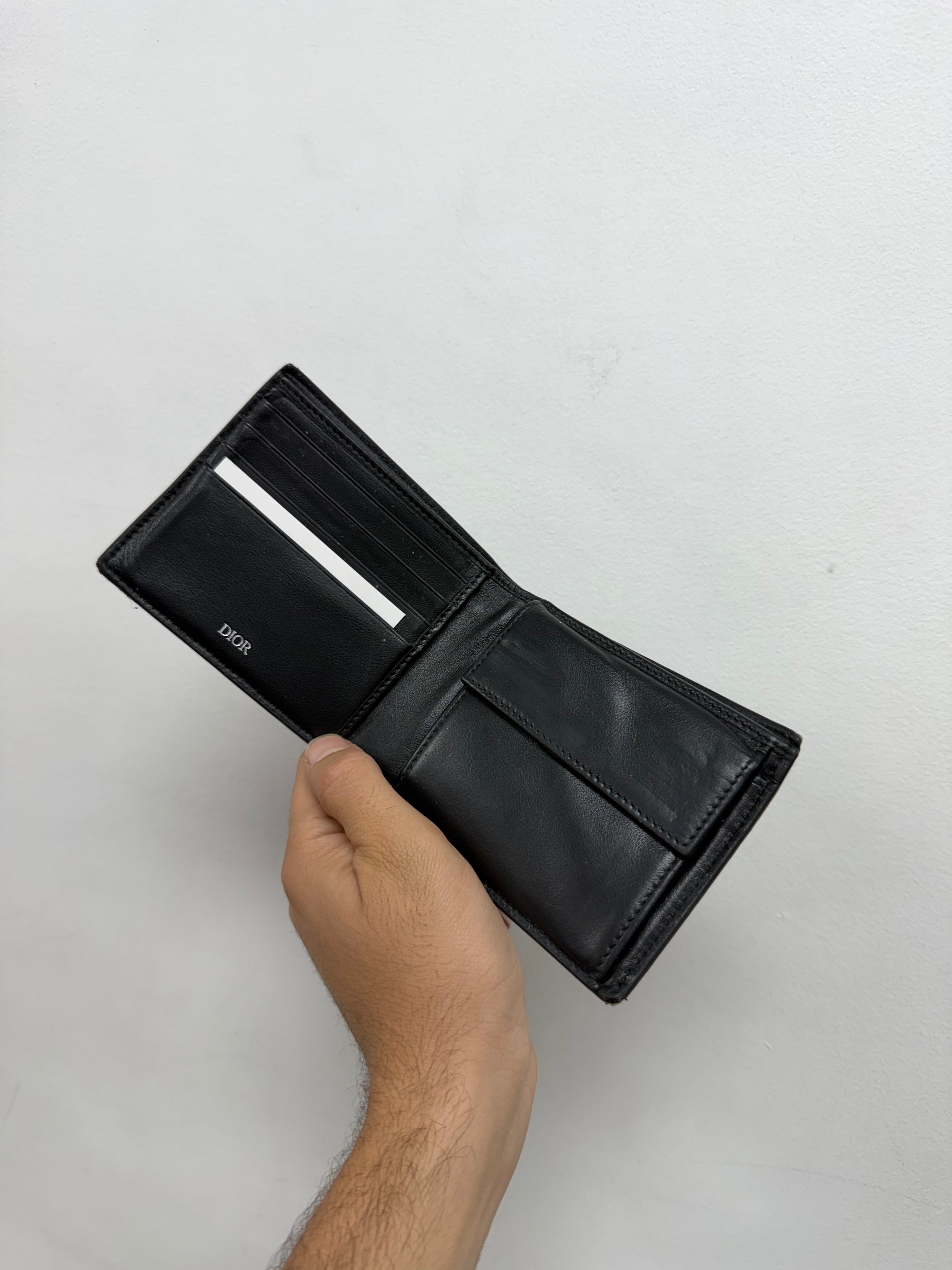 Dior Black CD Diamond Bi-Fold Wallet