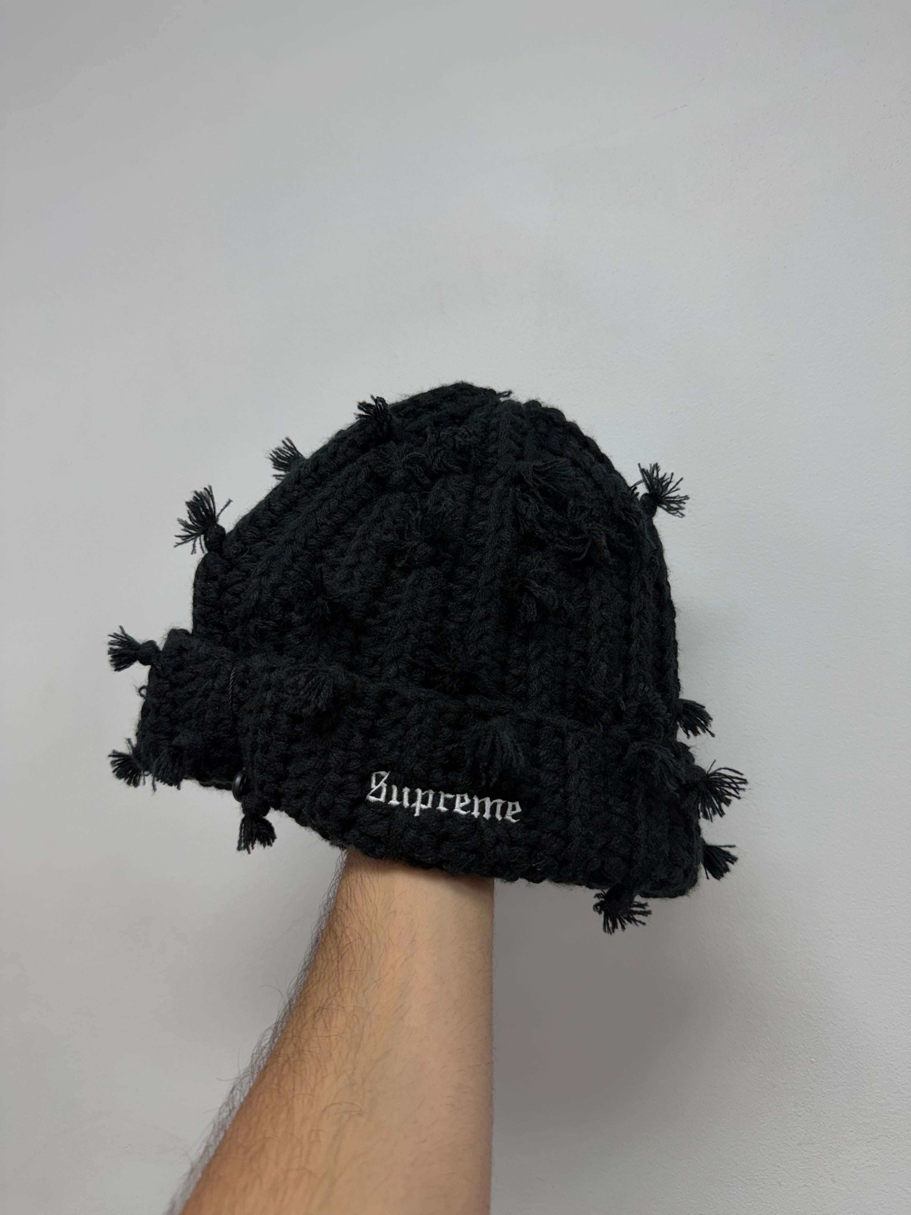 Supreme Black Knit Beanie