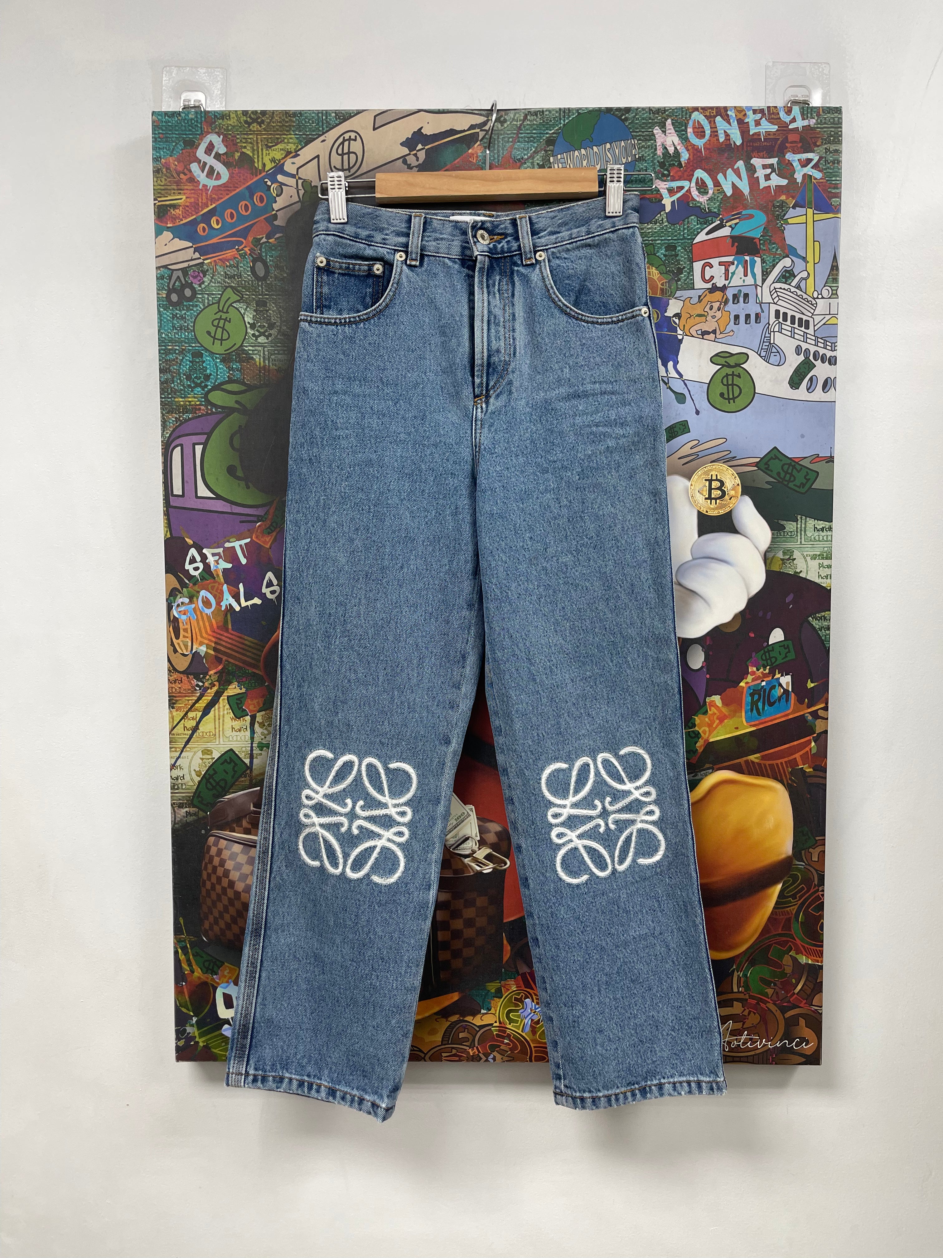 Loewe Light Wash Anagram Jeans