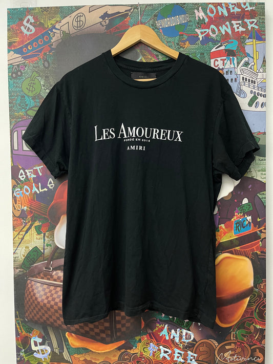 Amiri Les Amoureux Tee Black Used