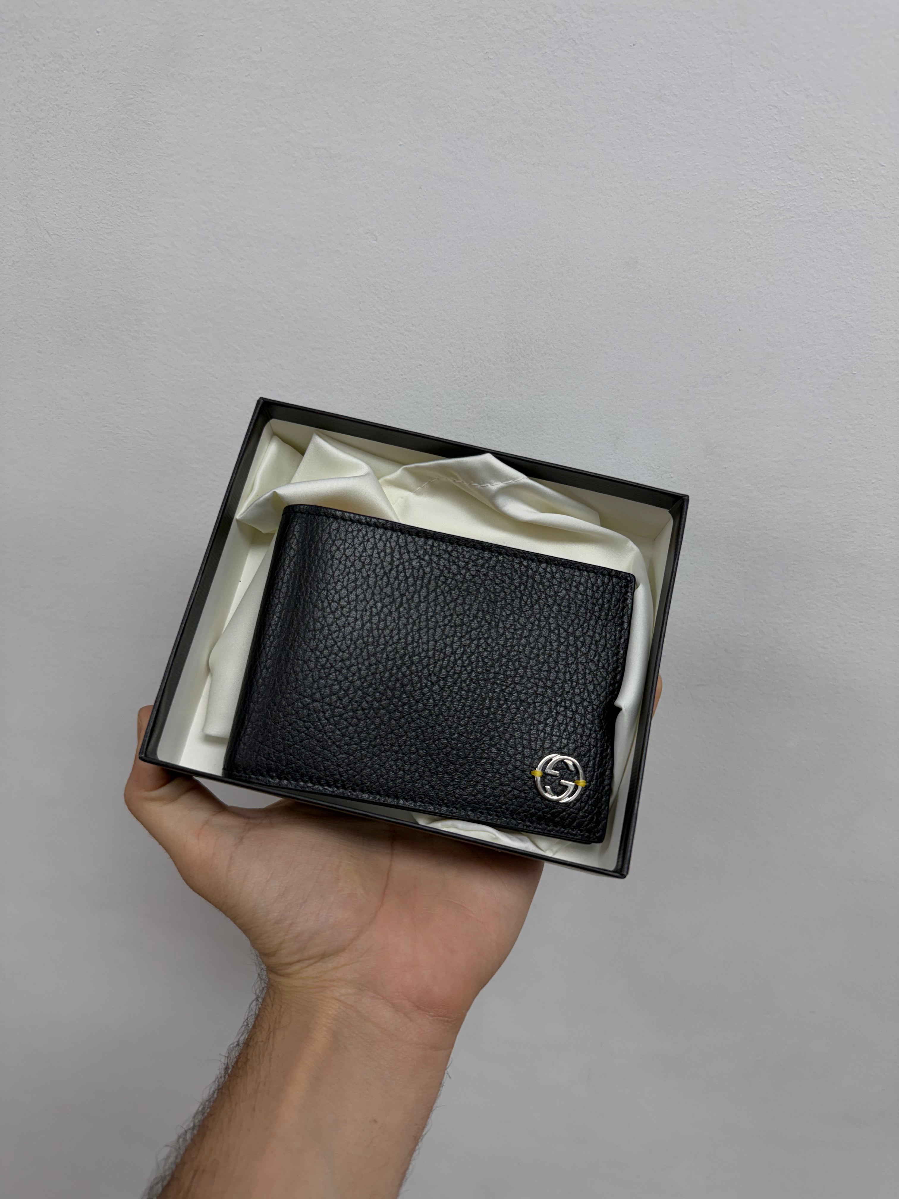 Gucci Black Yellow GG Logo Wallet