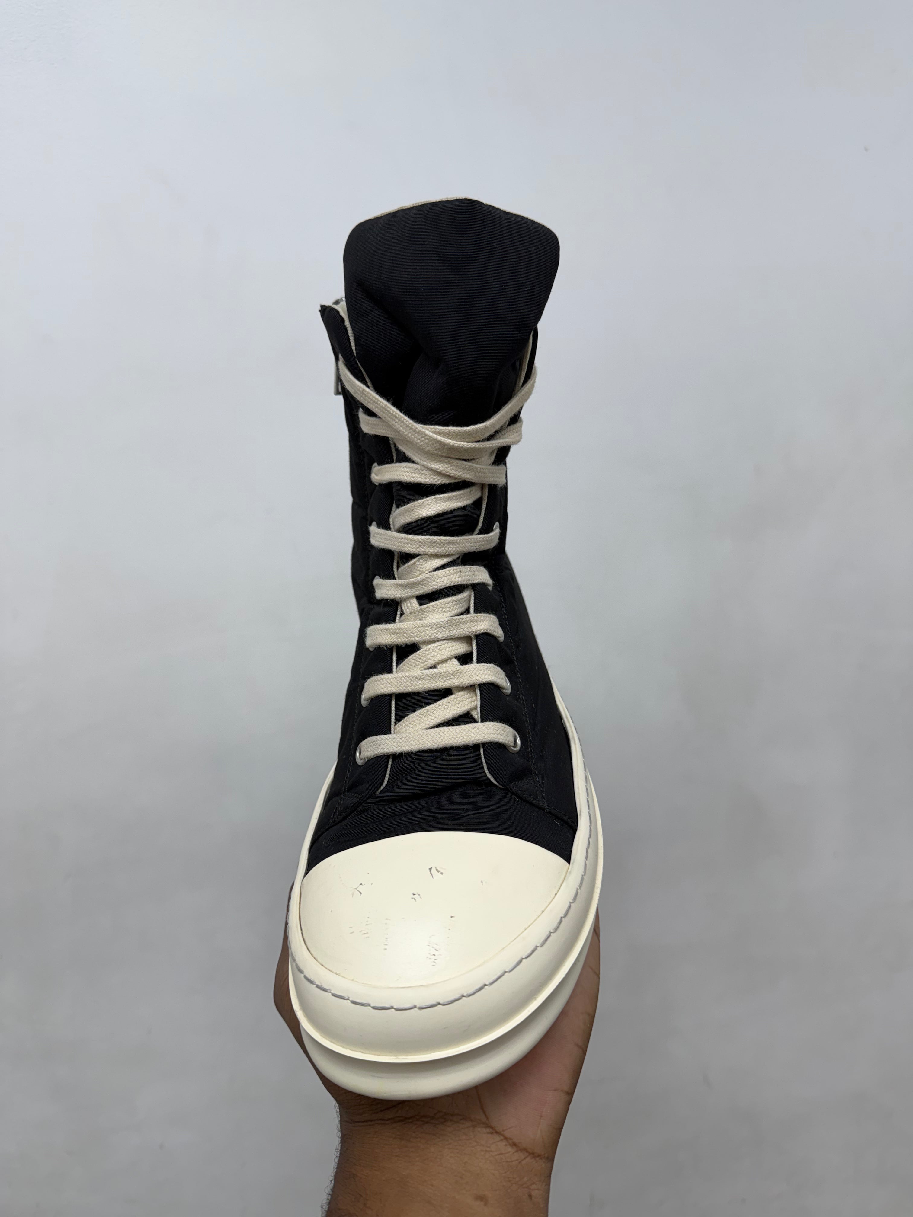 Rick Owens Black & Milk DRKSHDW Ramone High Sneakers