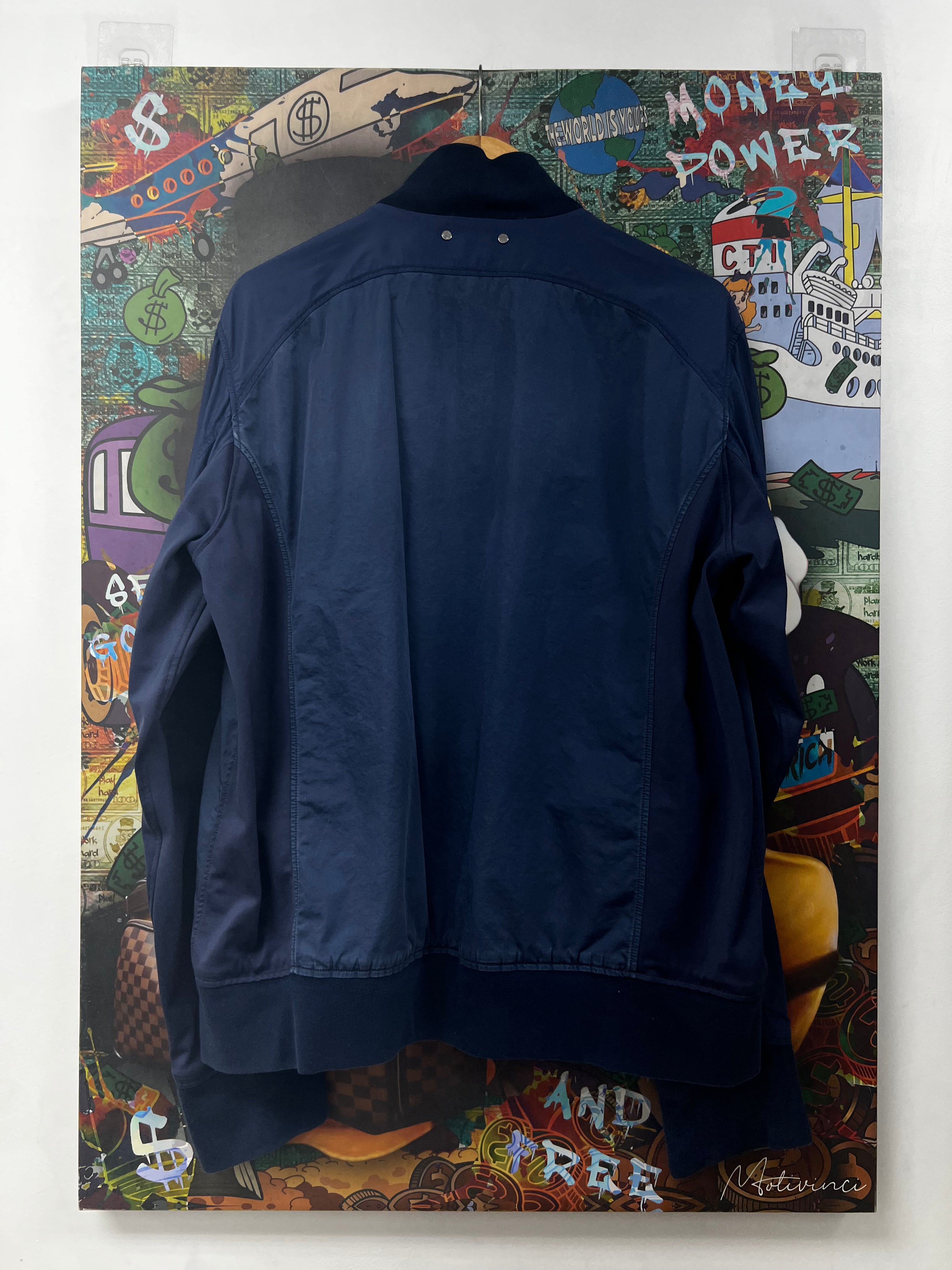 Louis Vuitton Navy Varsity Patch Jacket