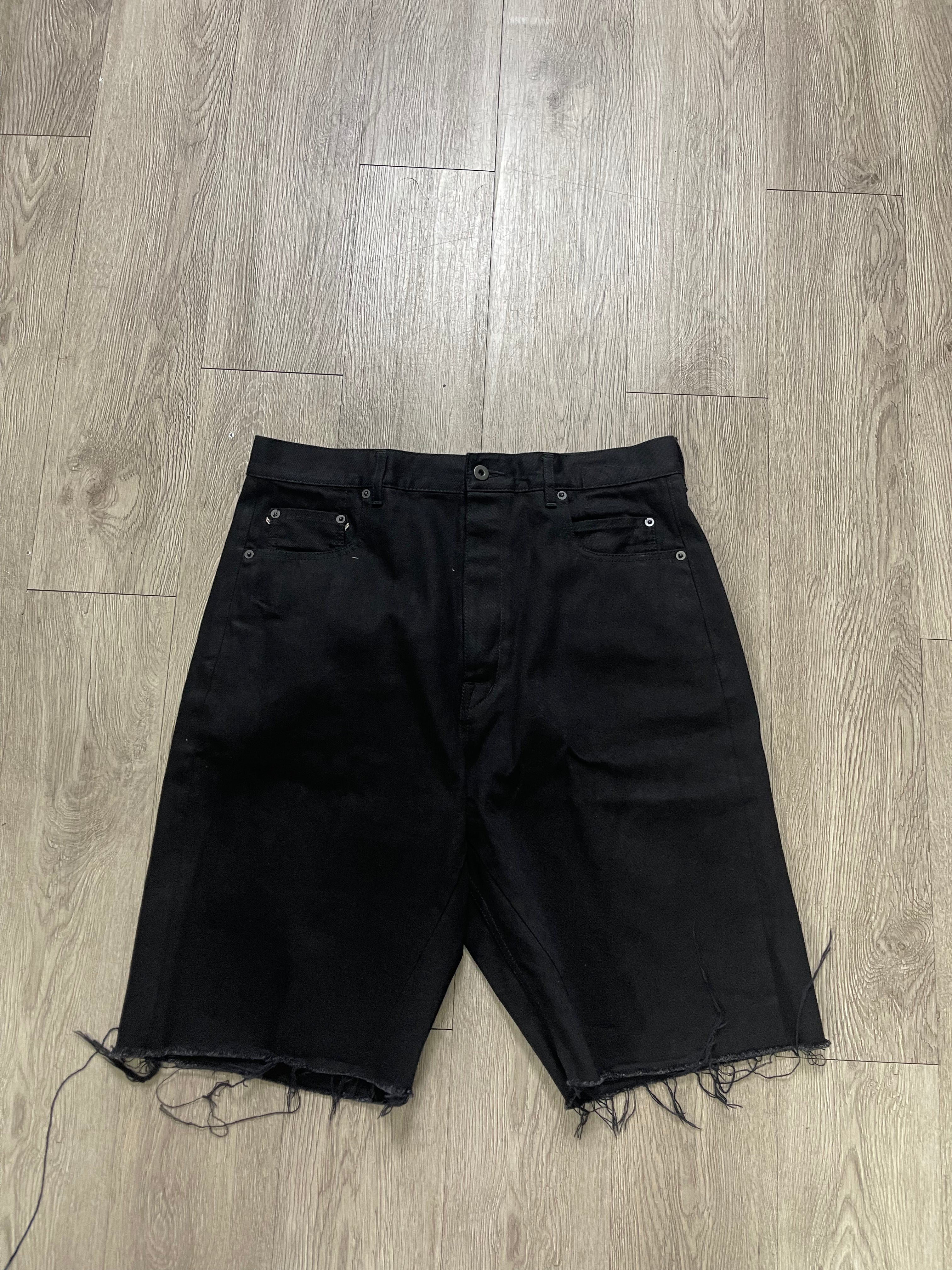Rick Owens Black Tower Jean Shorts