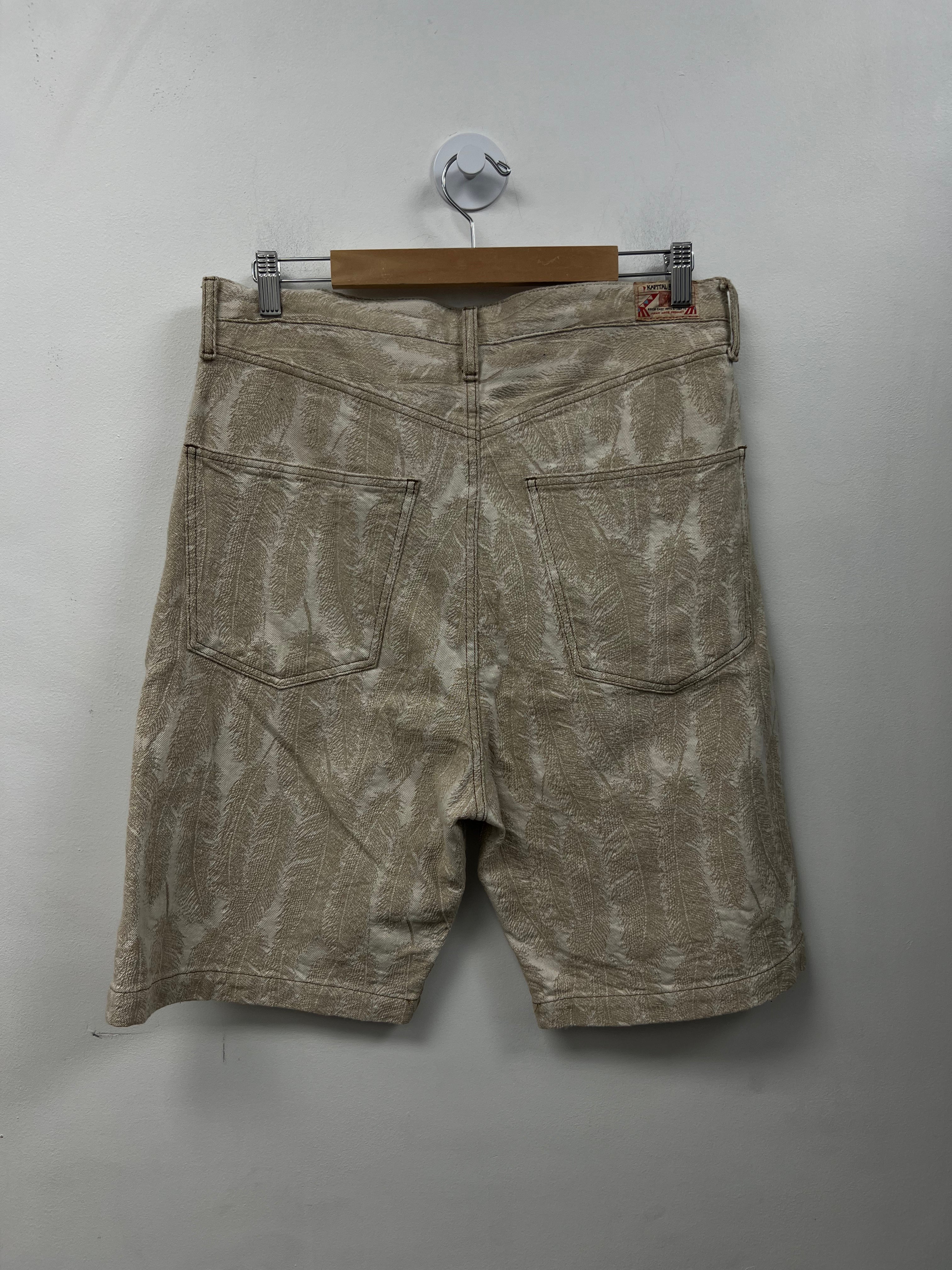 Kapital Tan Feather Jean Shorts