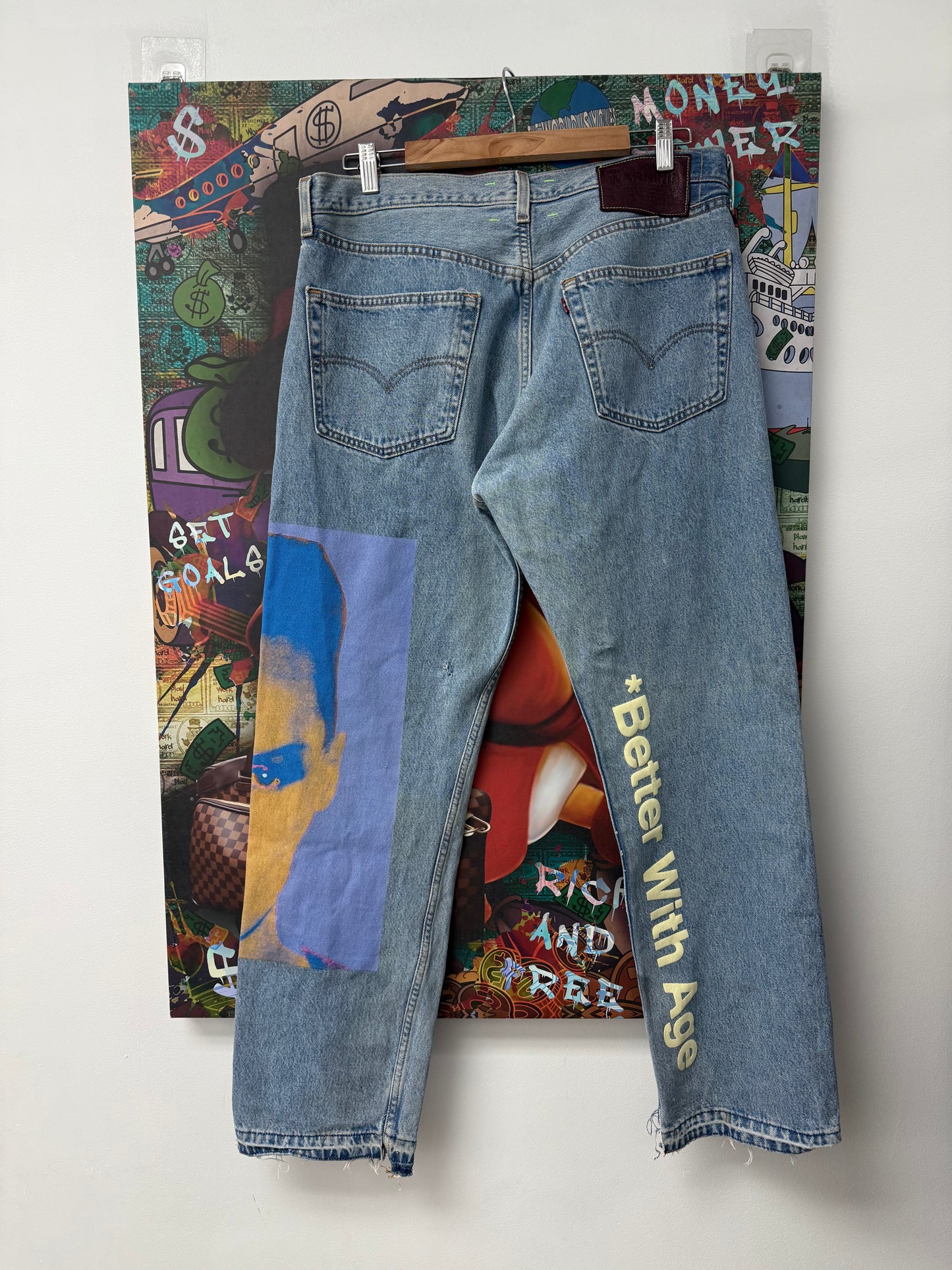 Better With Age Light Wash Andy Warhol Jeans  Used