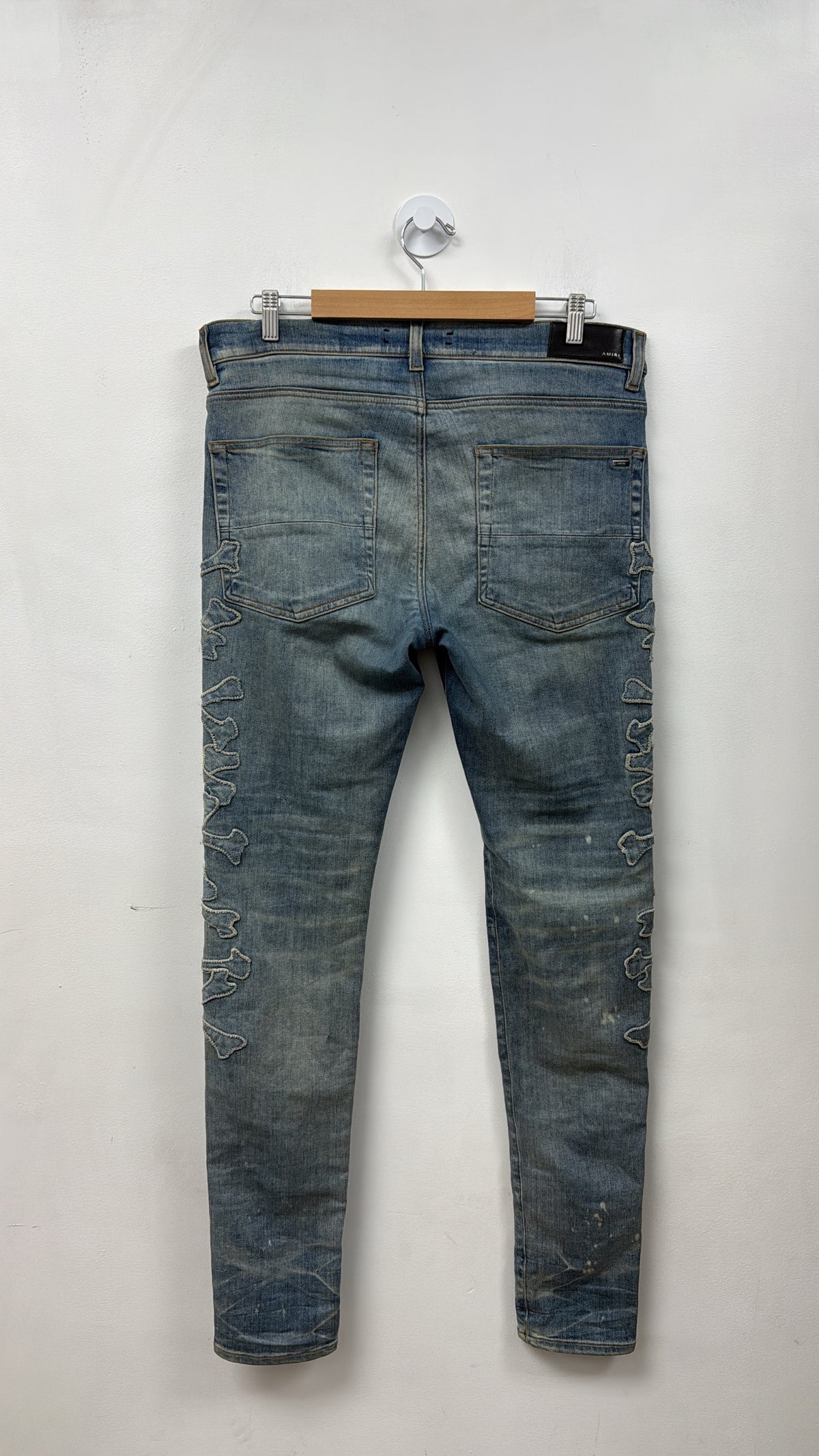 Amiri Light Wash Denim Bones Jeans