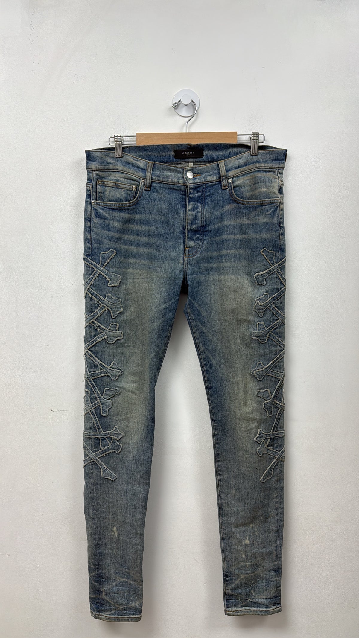 Amiri Light Wash Denim Bones Jeans