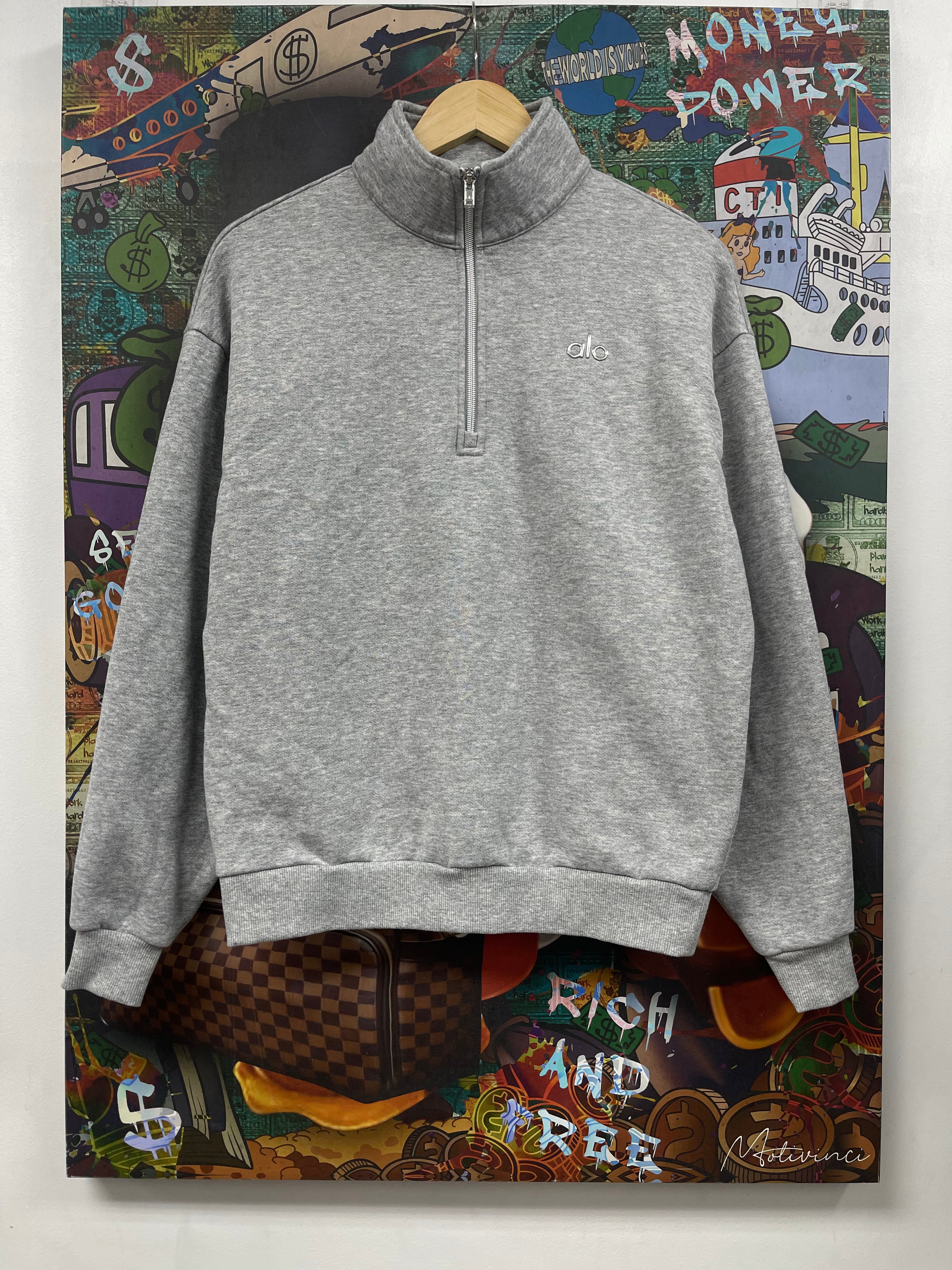 ALO Grey Accolade Quarter Zip