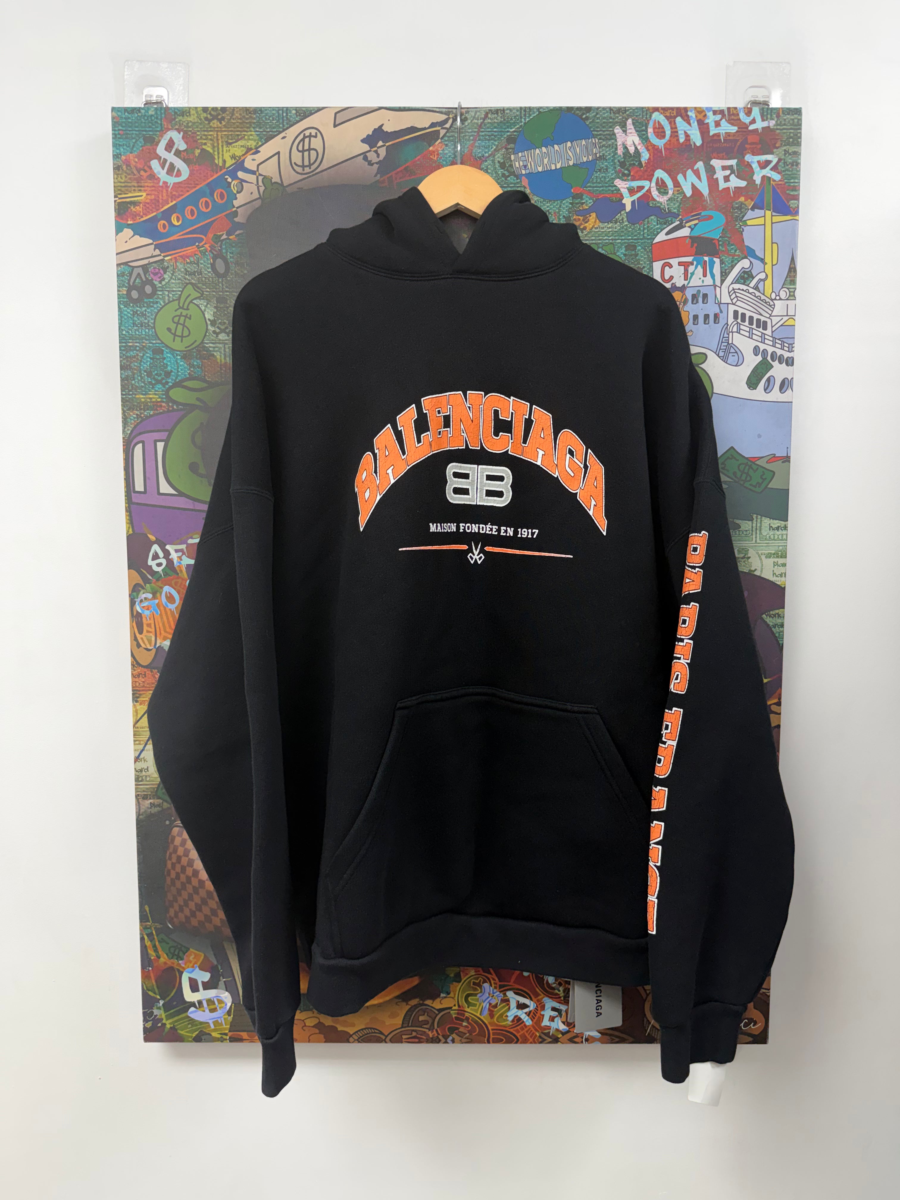 Balenciaga Black Orange Grey BB (3) Hoodie