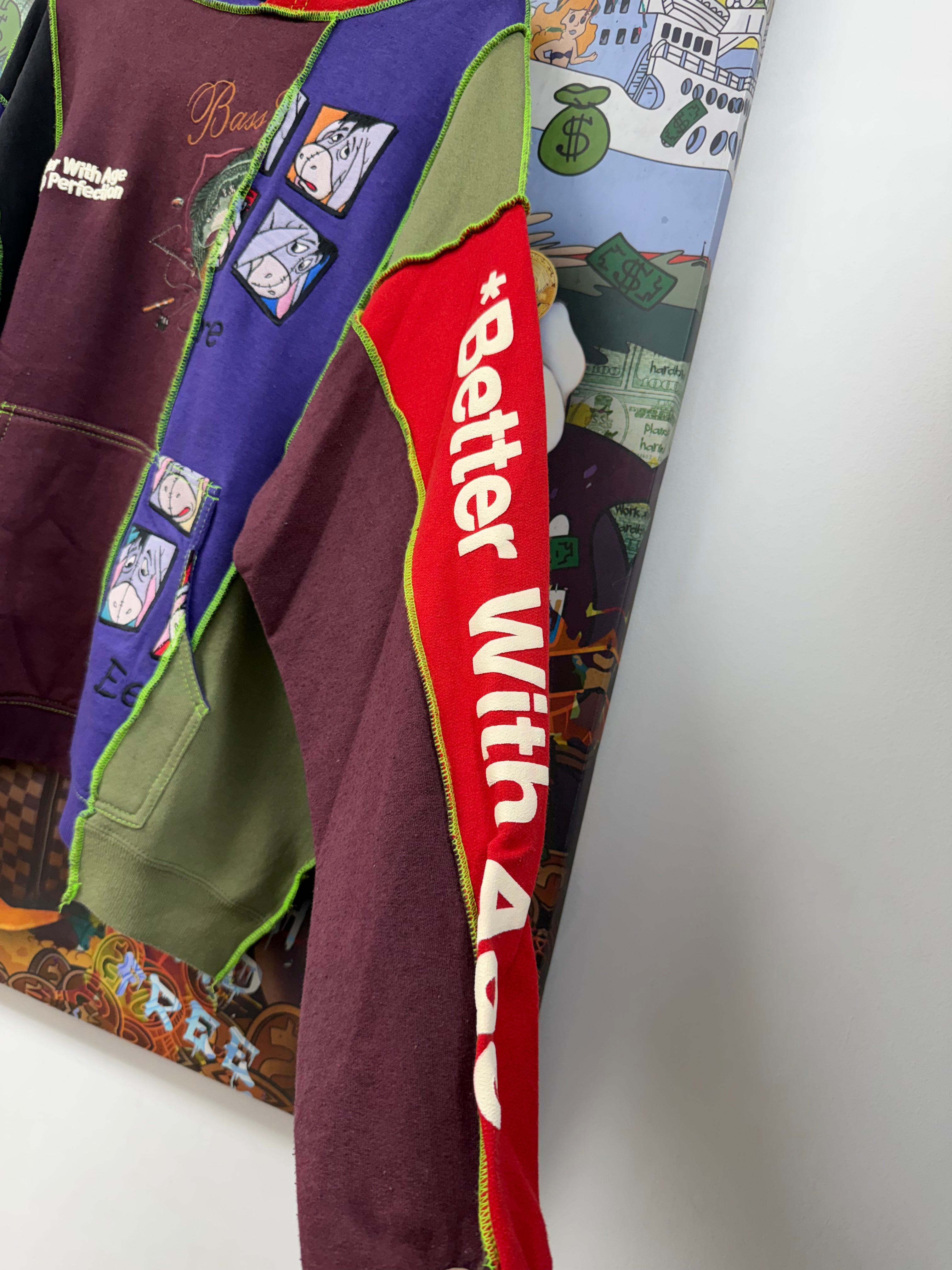 Better With Age Multi Patchwork Hoodie