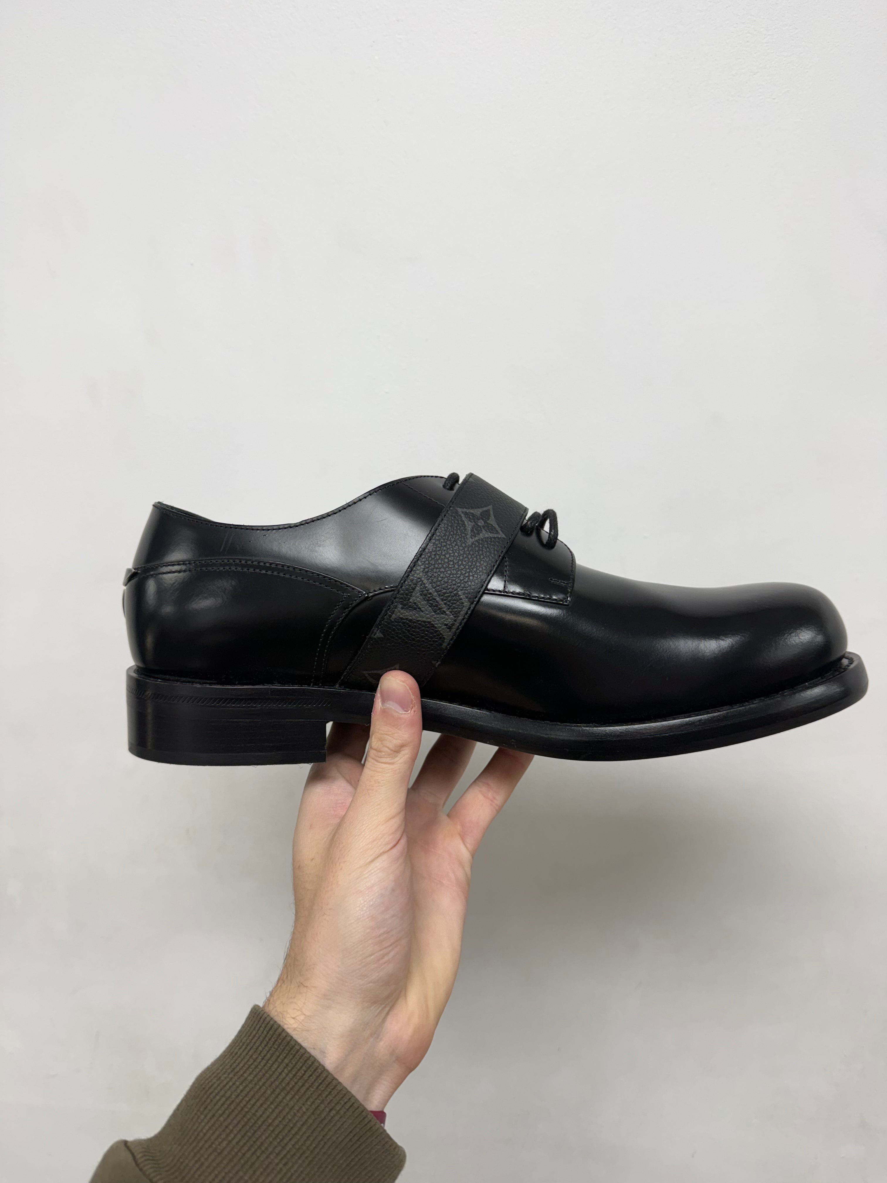 Louis Vuitton Black Leather Oxford Derby Sneakers
