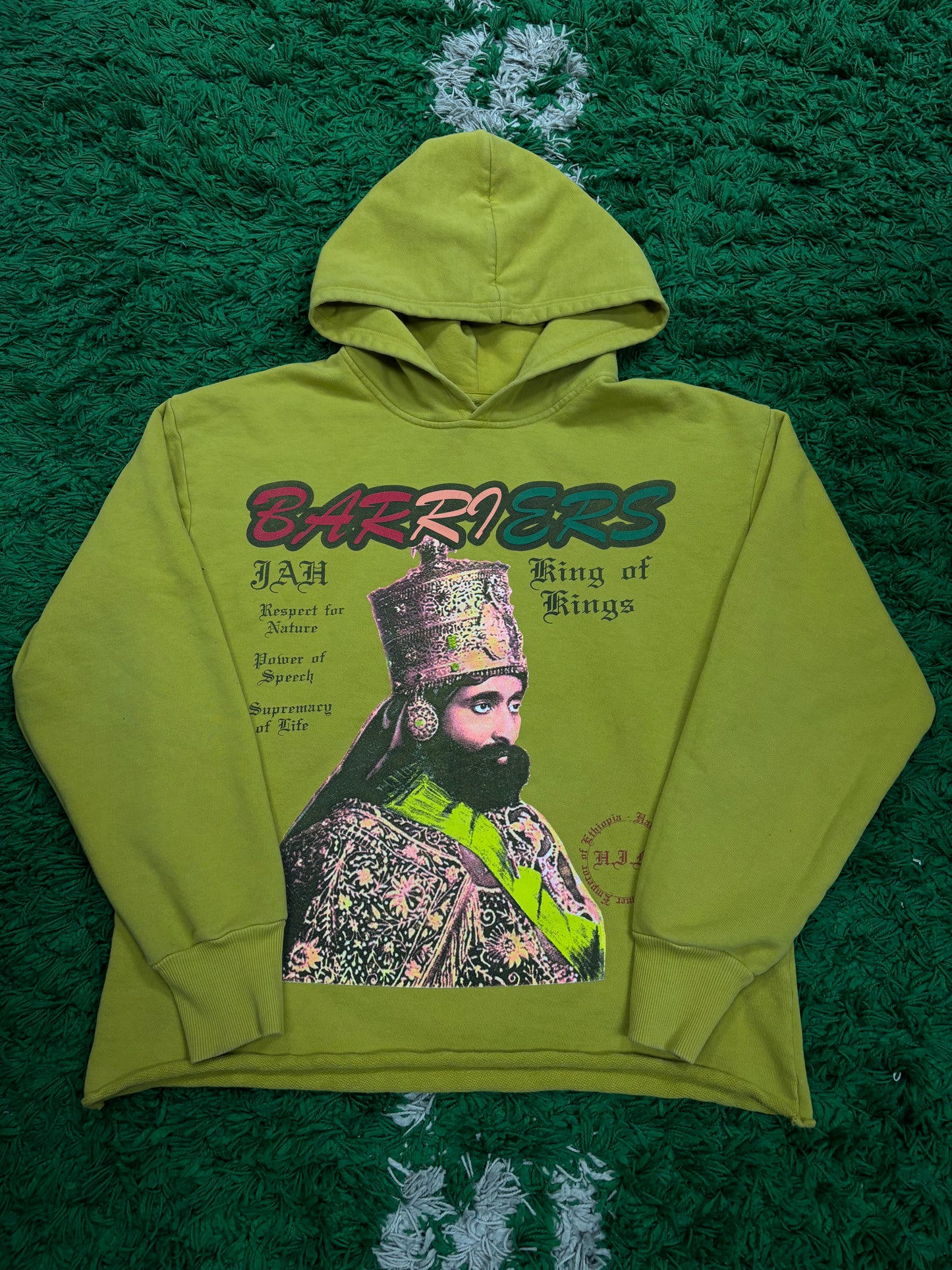 Barriers King of Kings Hoodie Mustard Used Large N/A