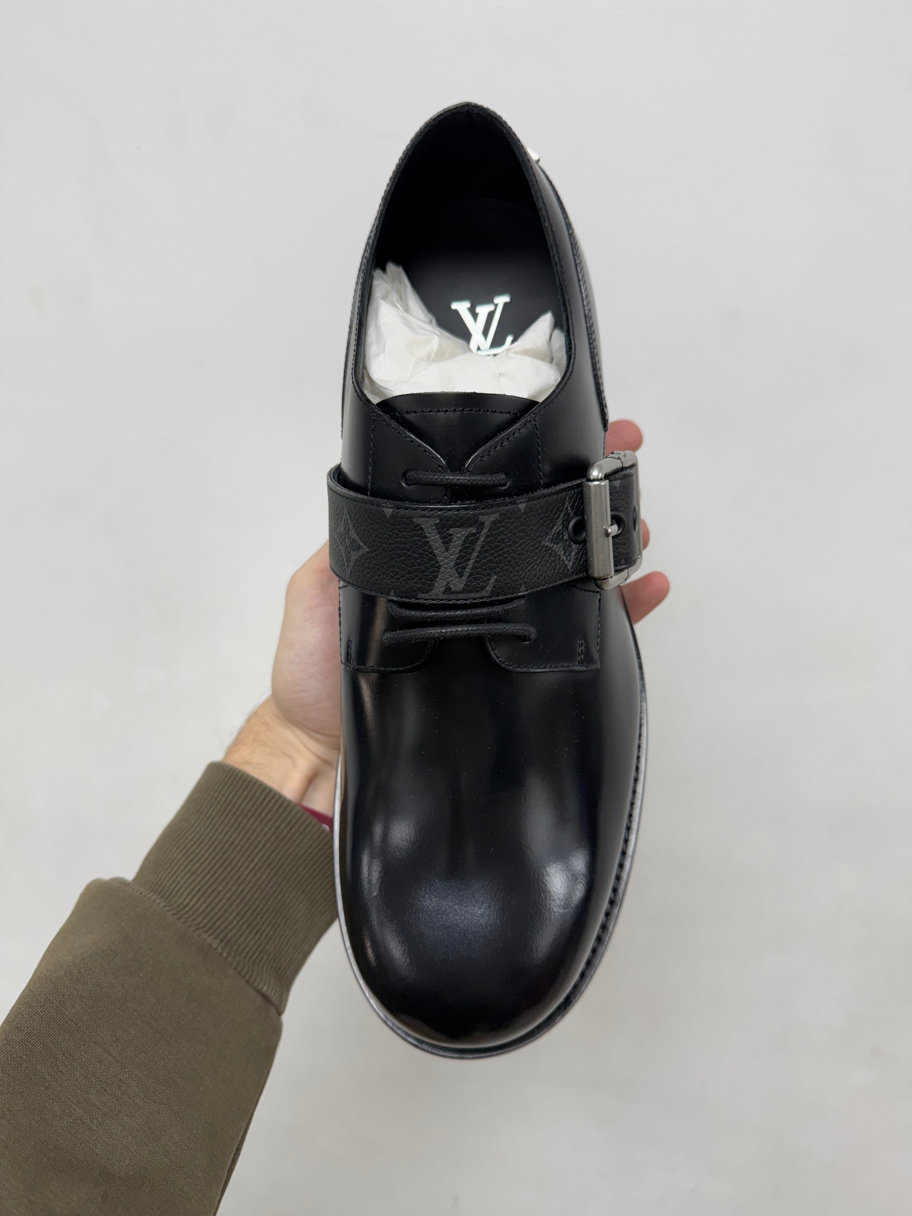 Louis Vuitton Black Leather Oxford Derby Sneakers