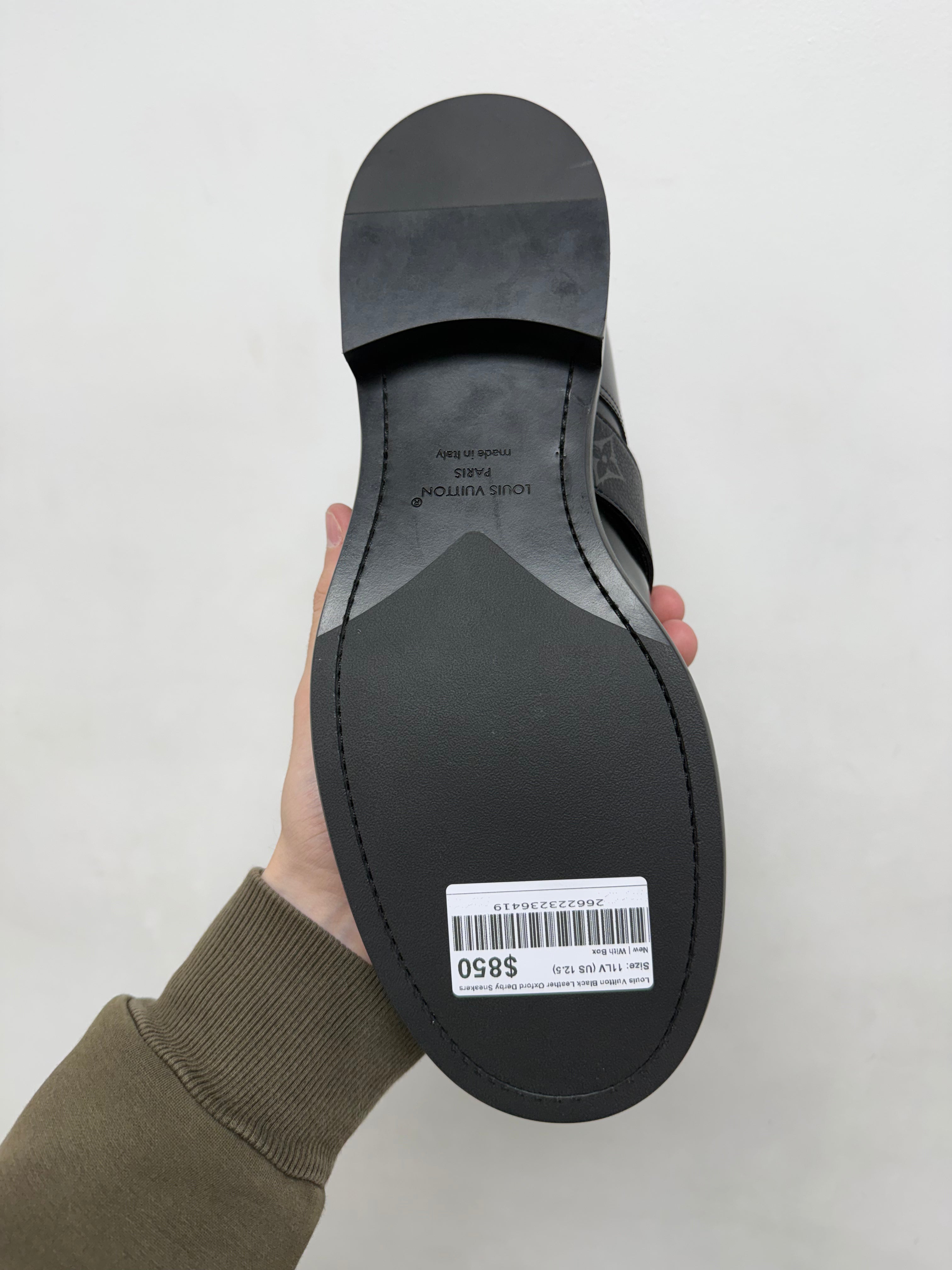 Louis Vuitton Black Leather Oxford Derby Sneakers