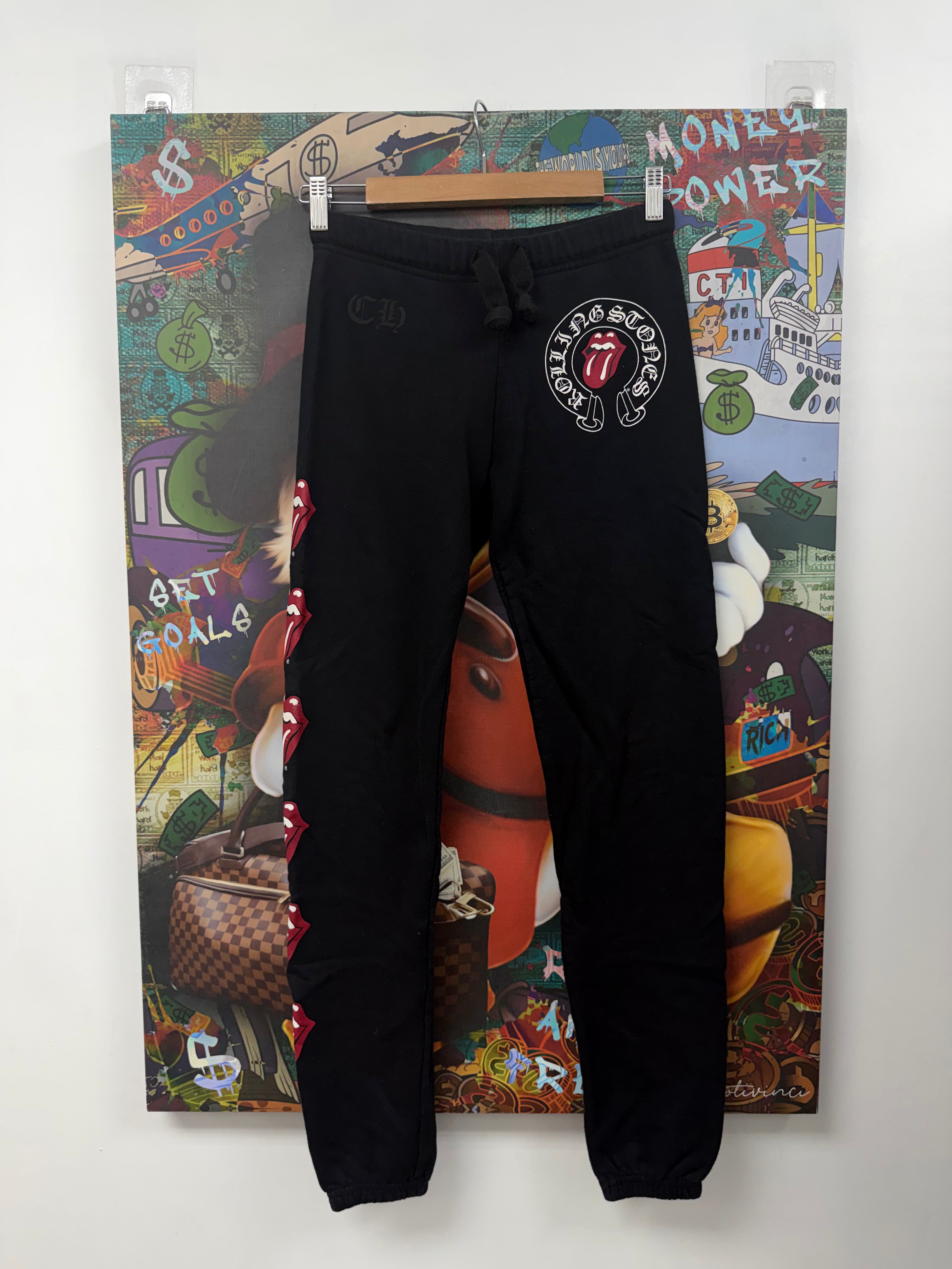 Chrome Hearts Black Rolling Stone Sweatpants