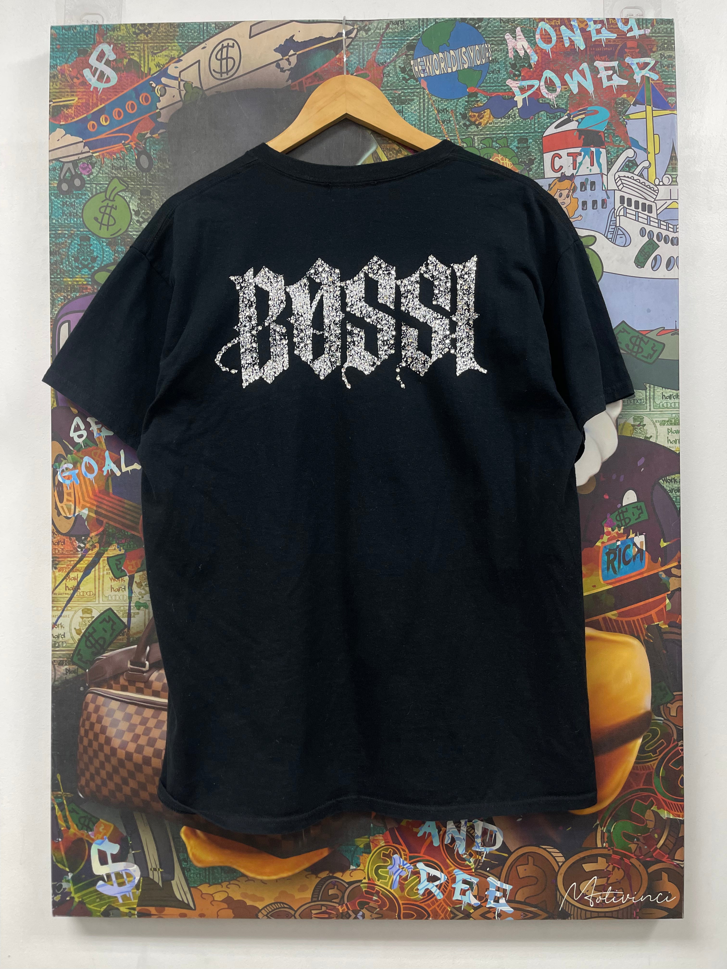 Bossi Red Skull Rhinestone Tee