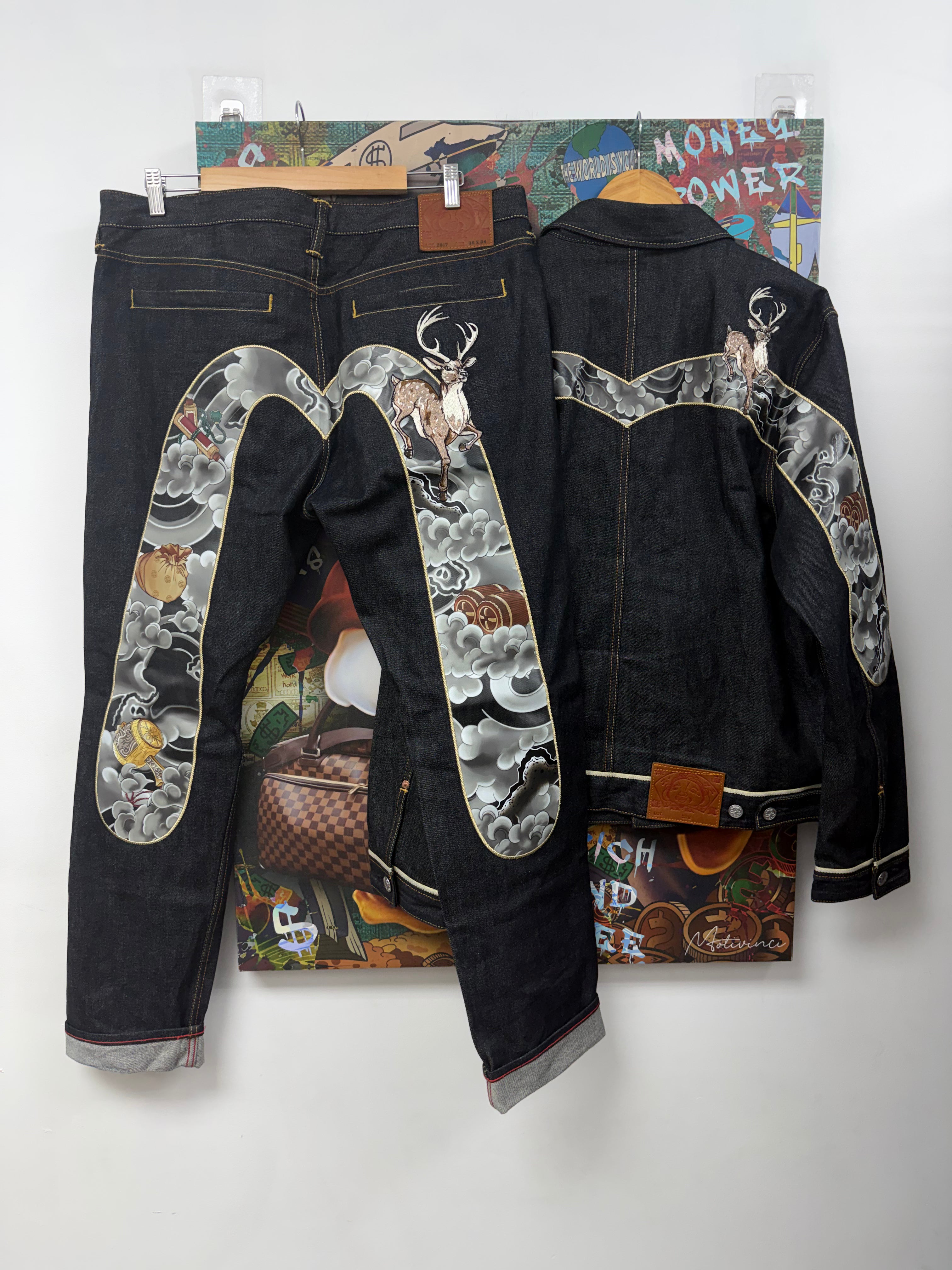 Evisu Selvedge Treasure and Cloud Patern Daicock Set
