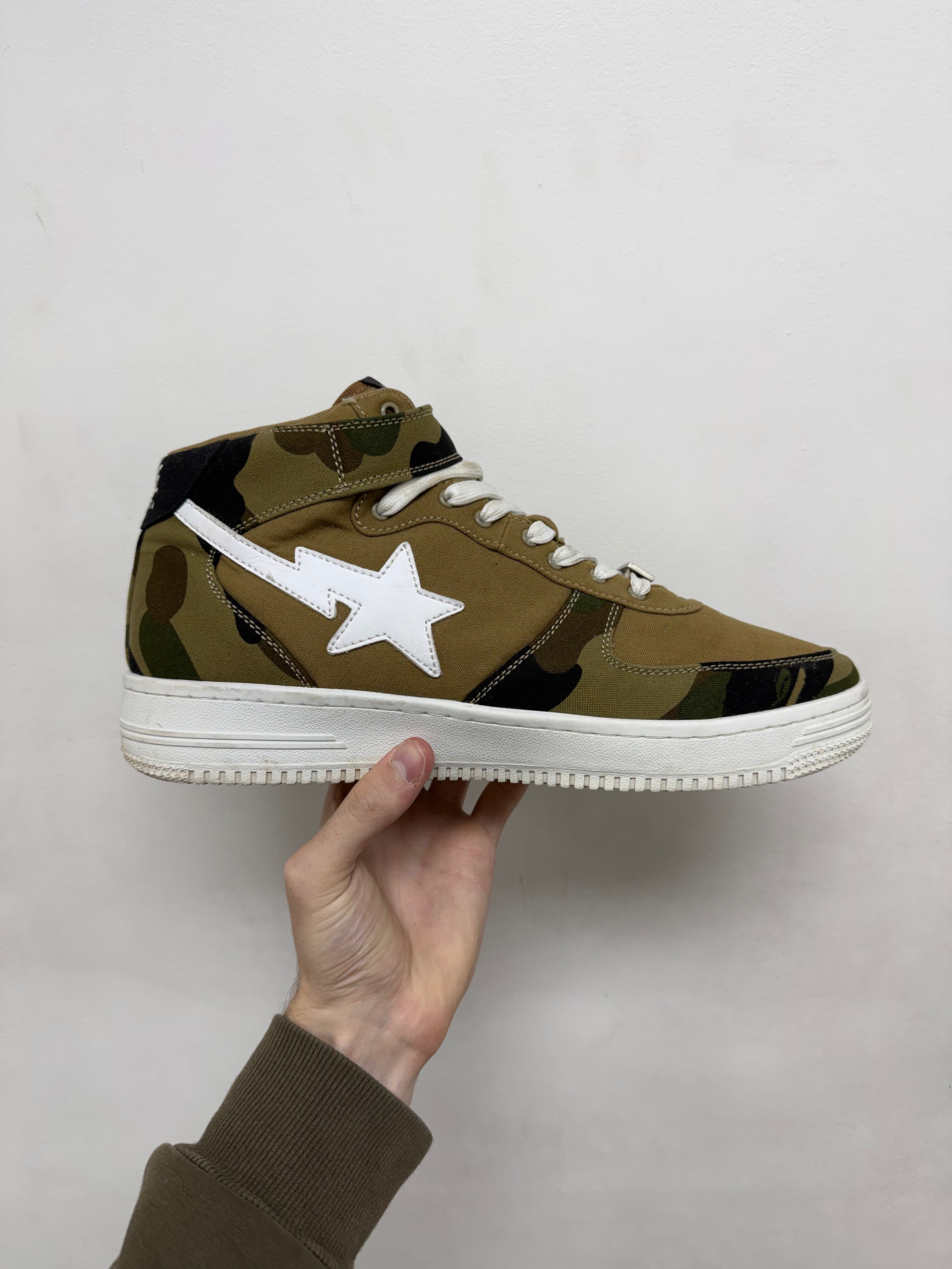 BAPE Mid Tan Camo Bapesta Sneakers