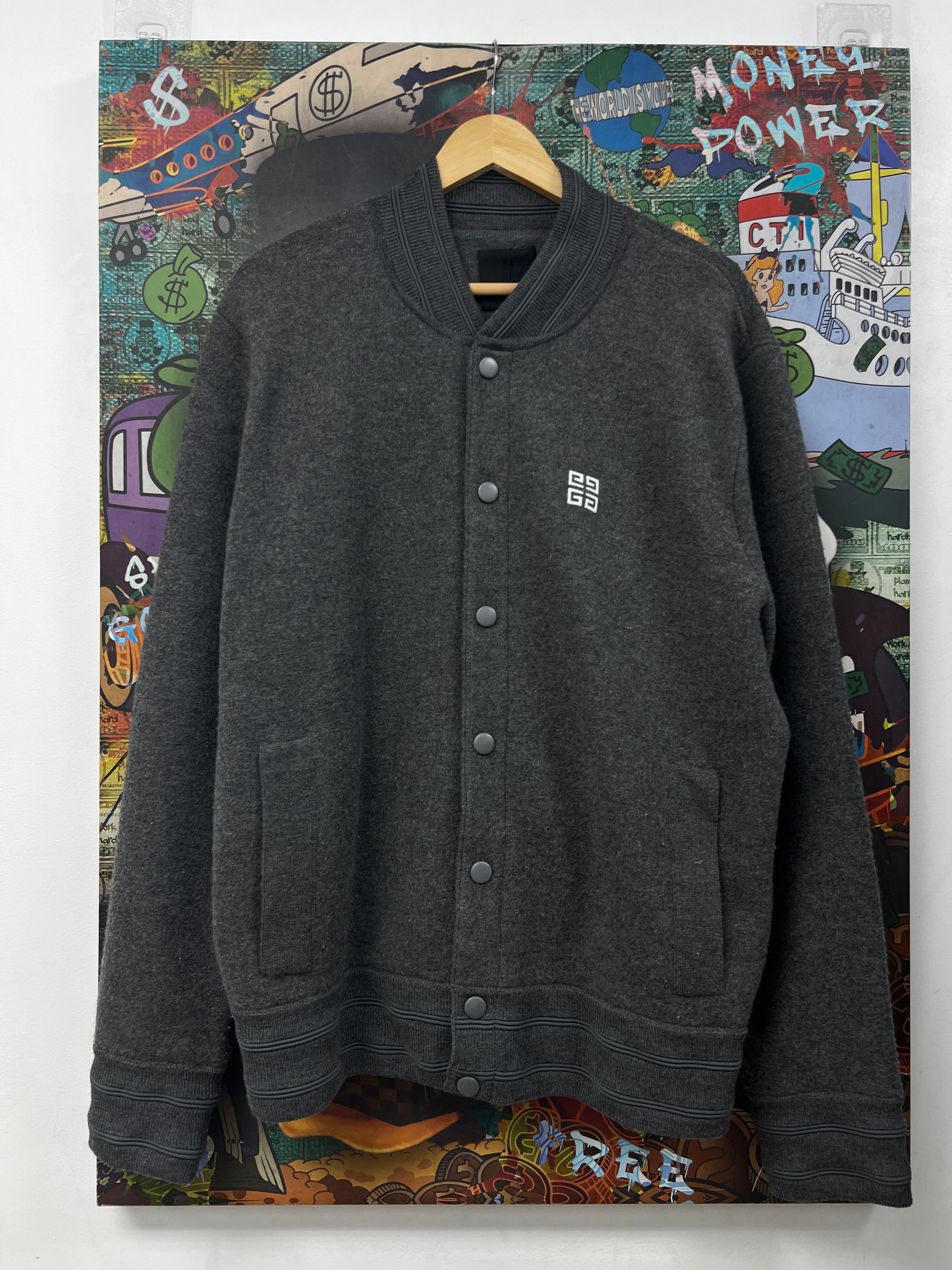 Givenchy Grey Wool Varsity Jacket