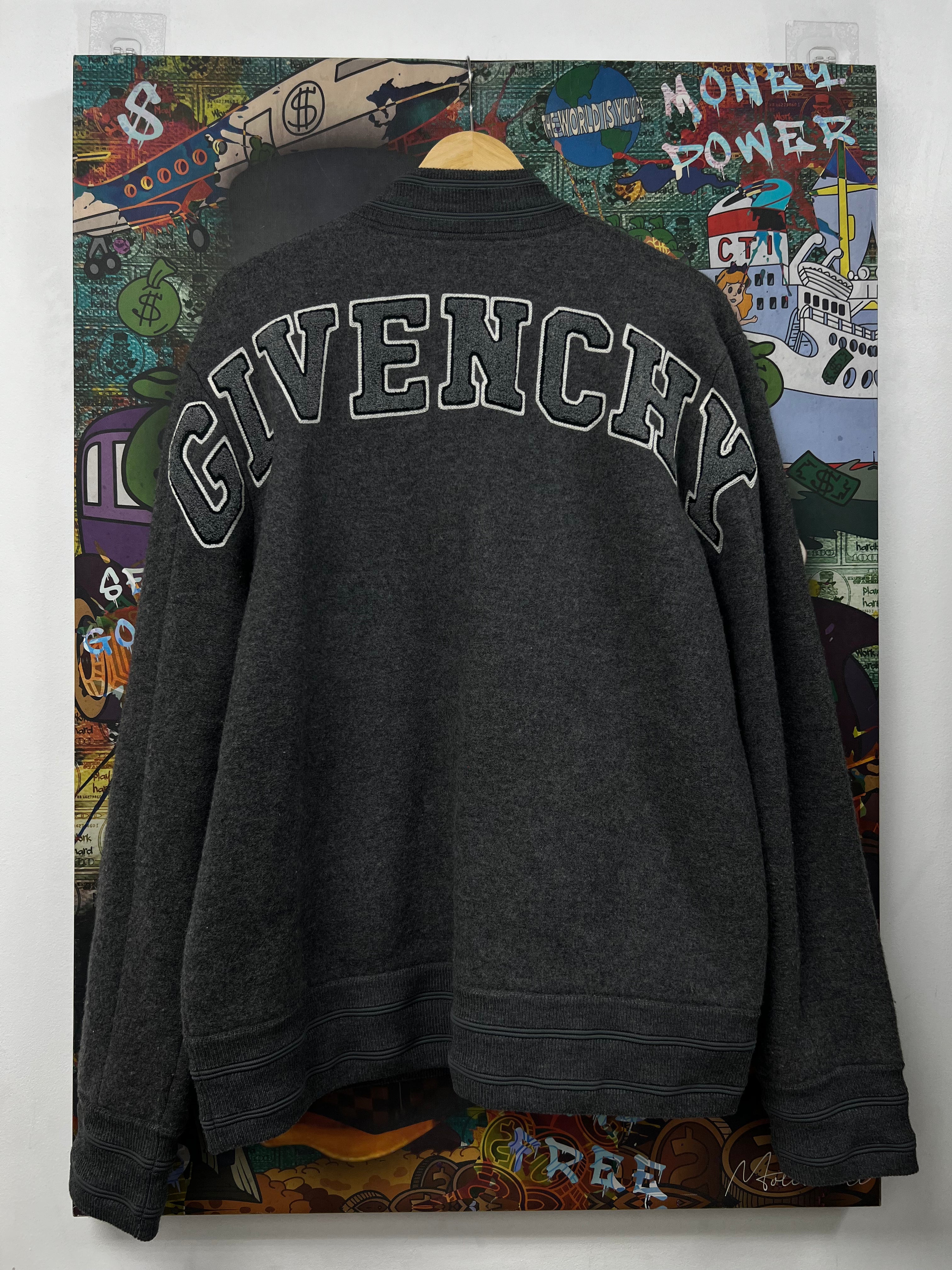 Givenchy Grey Wool Varsity Jacket