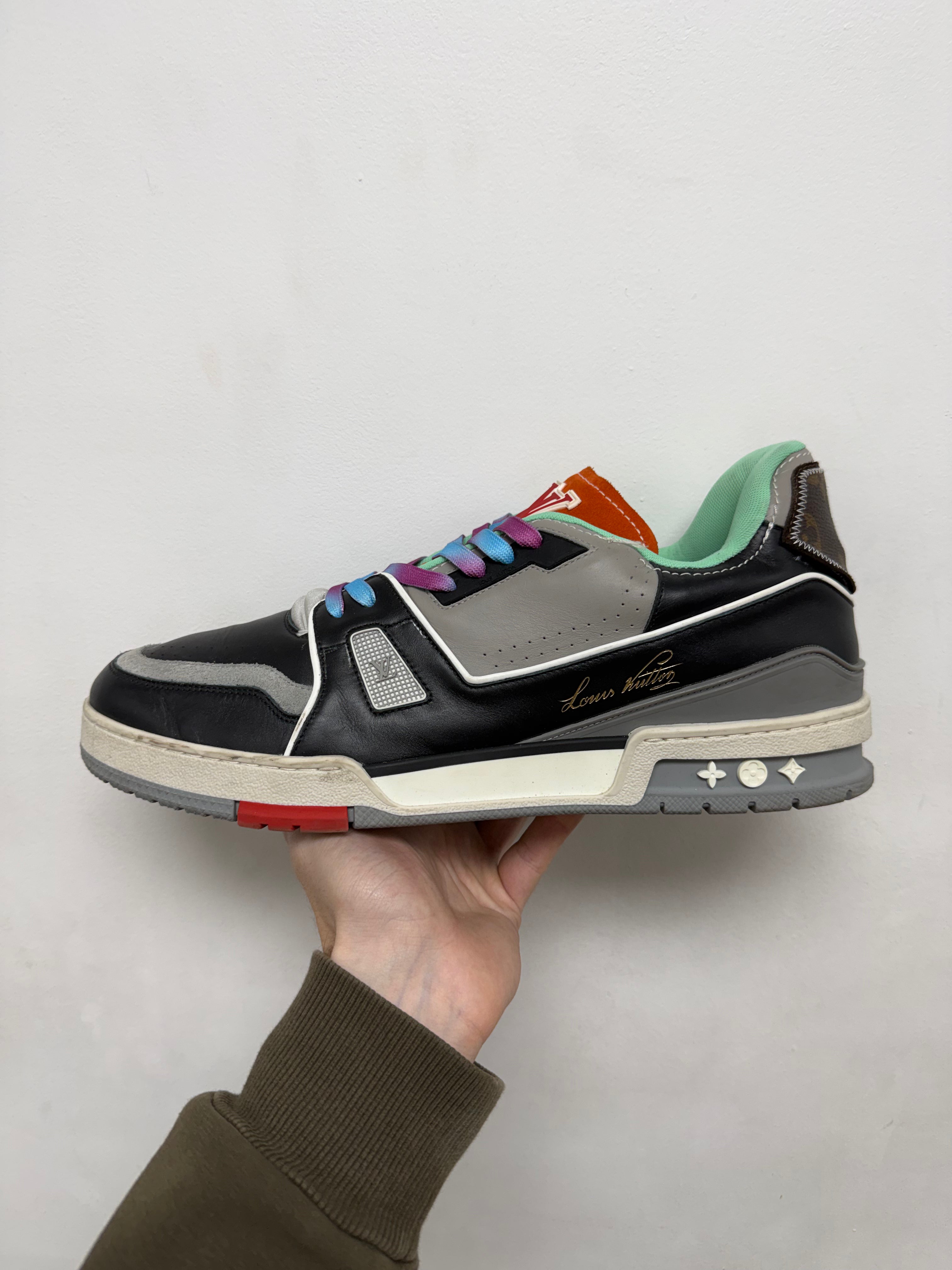 Louis Vuitton Black Virgil Monogram Trainer Sneakers