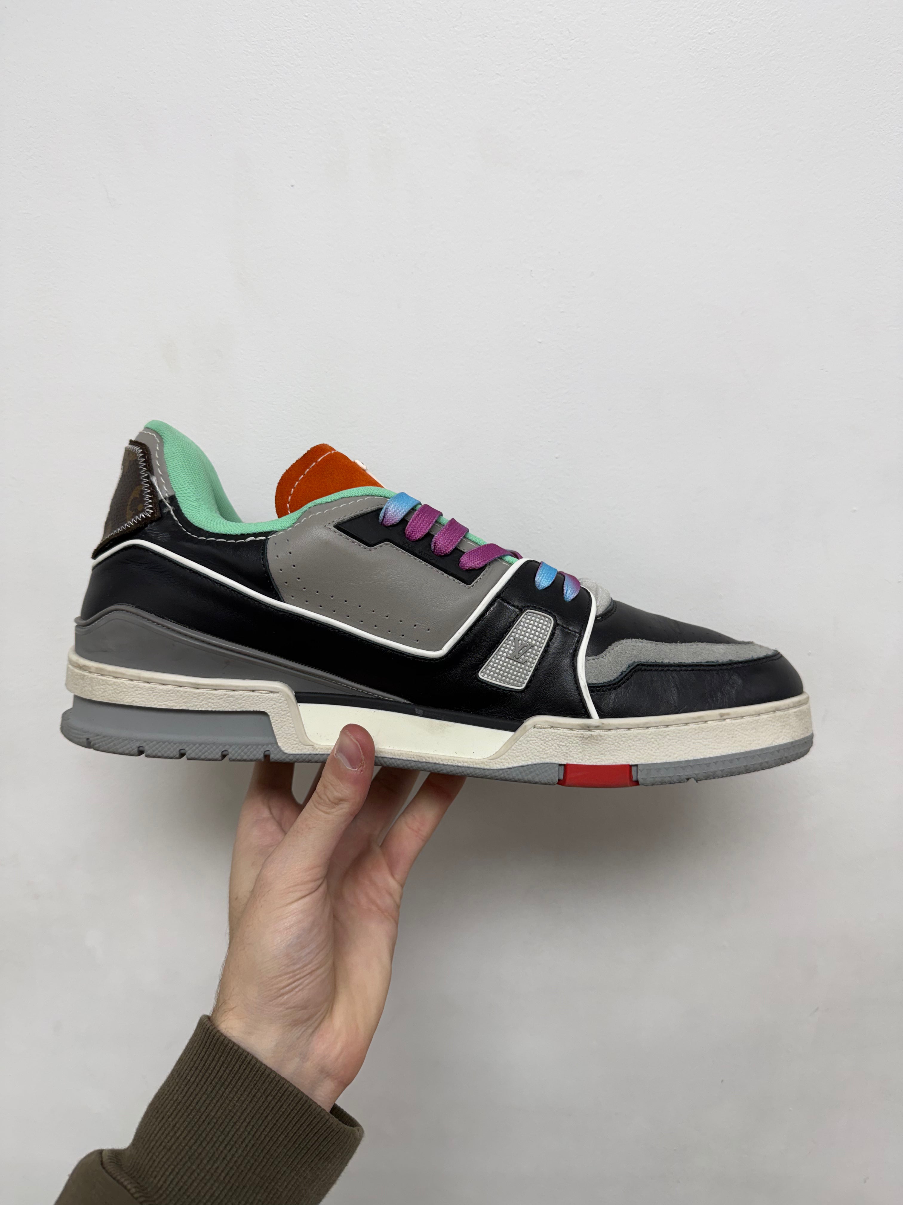 Louis Vuitton Black Virgil Monogram Trainer Sneakers