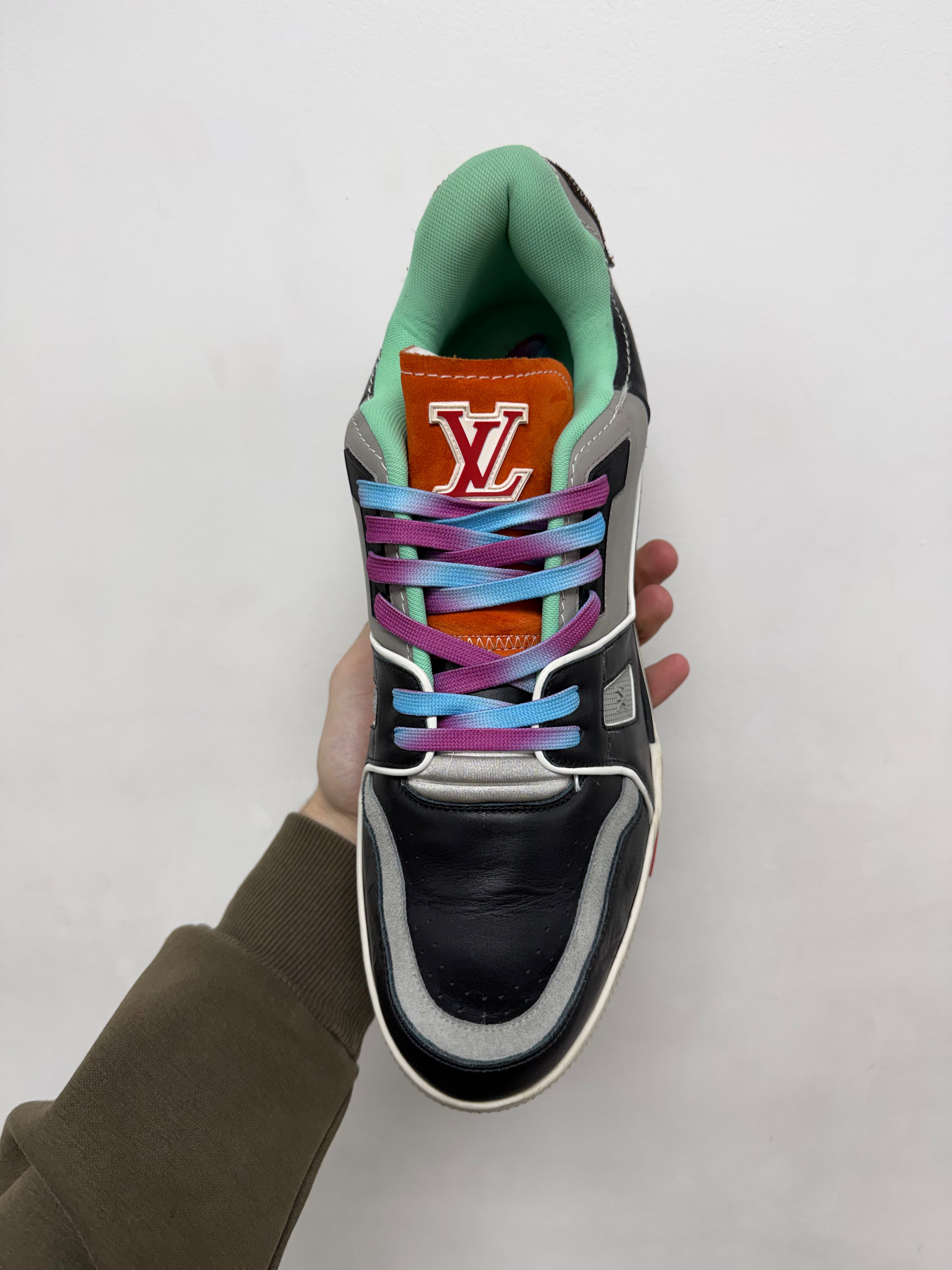 Louis Vuitton Black Virgil Monogram Trainer Sneakers