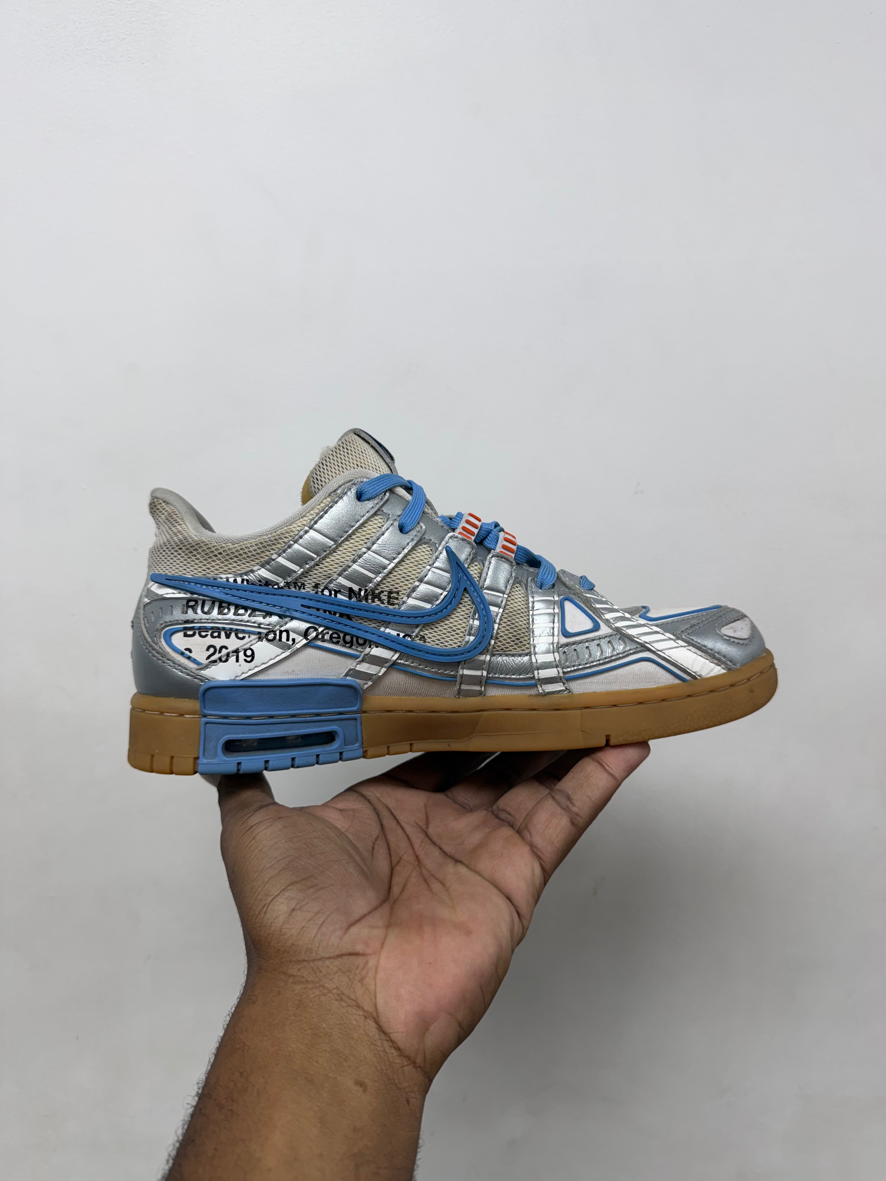 Off White Rubber Dunk UNC Sneakers