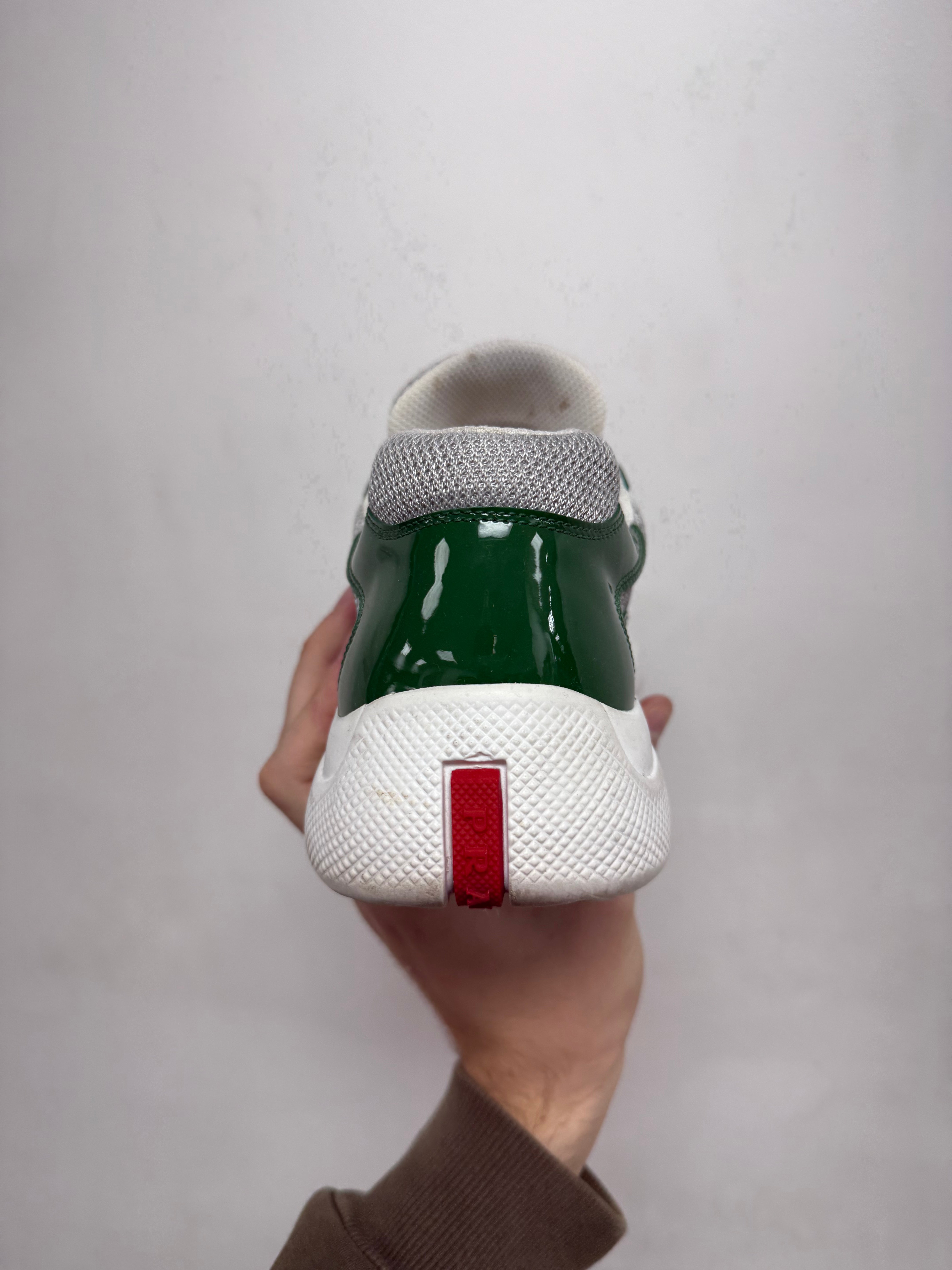 Prada Green White Cup Sneakers