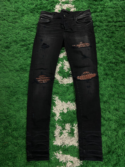 Amiri MX1 Brown Paisley Patch Used 34 N/A