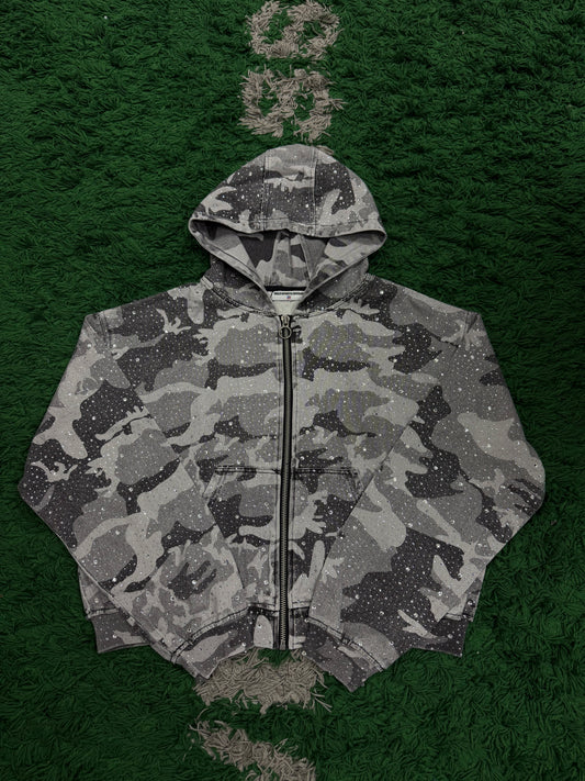 Vale Forever Winter Crystal Camo Work Jacket Grey (S M L XL) New