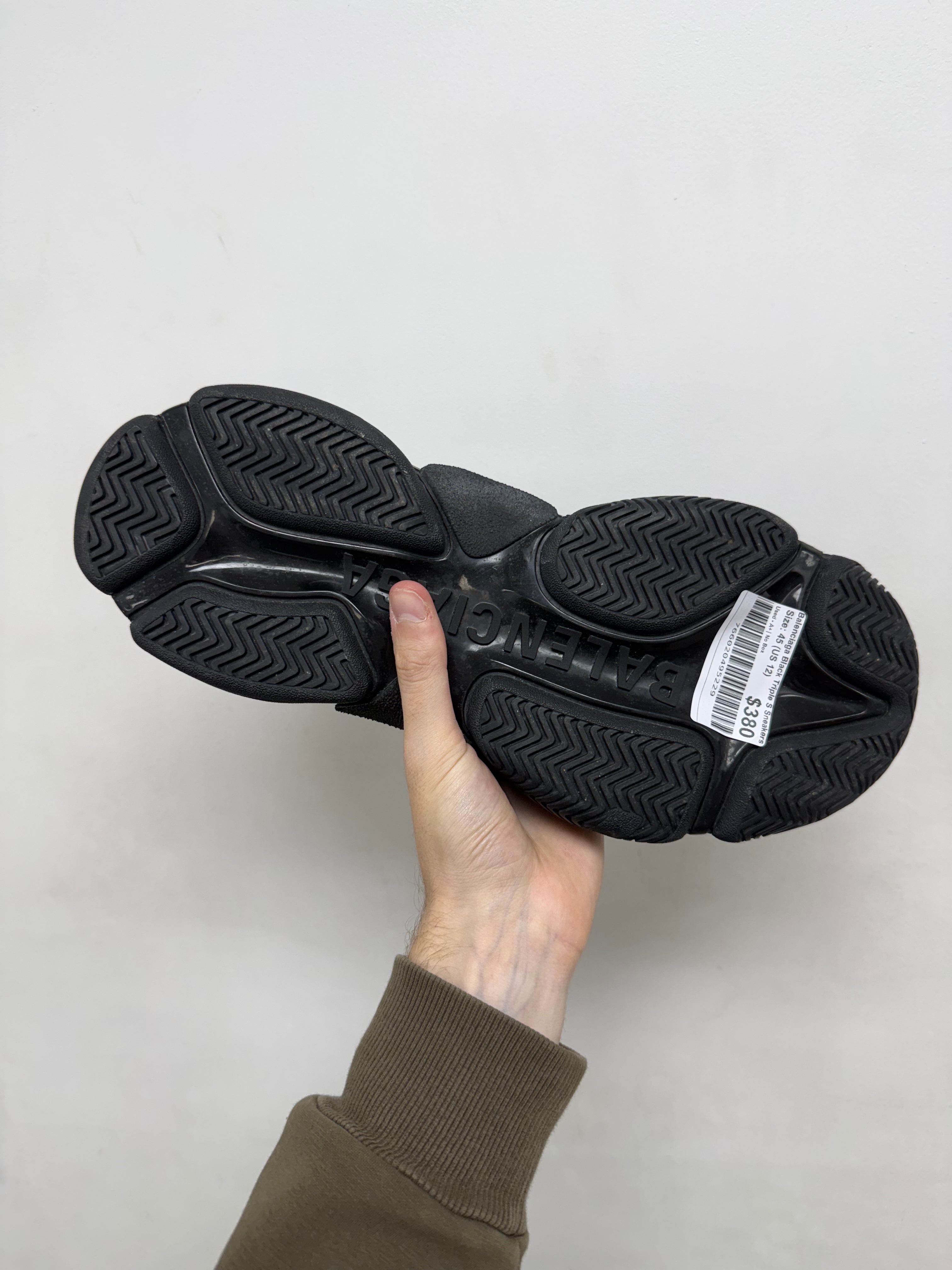 Balenciaga Black Triple S Sneakers