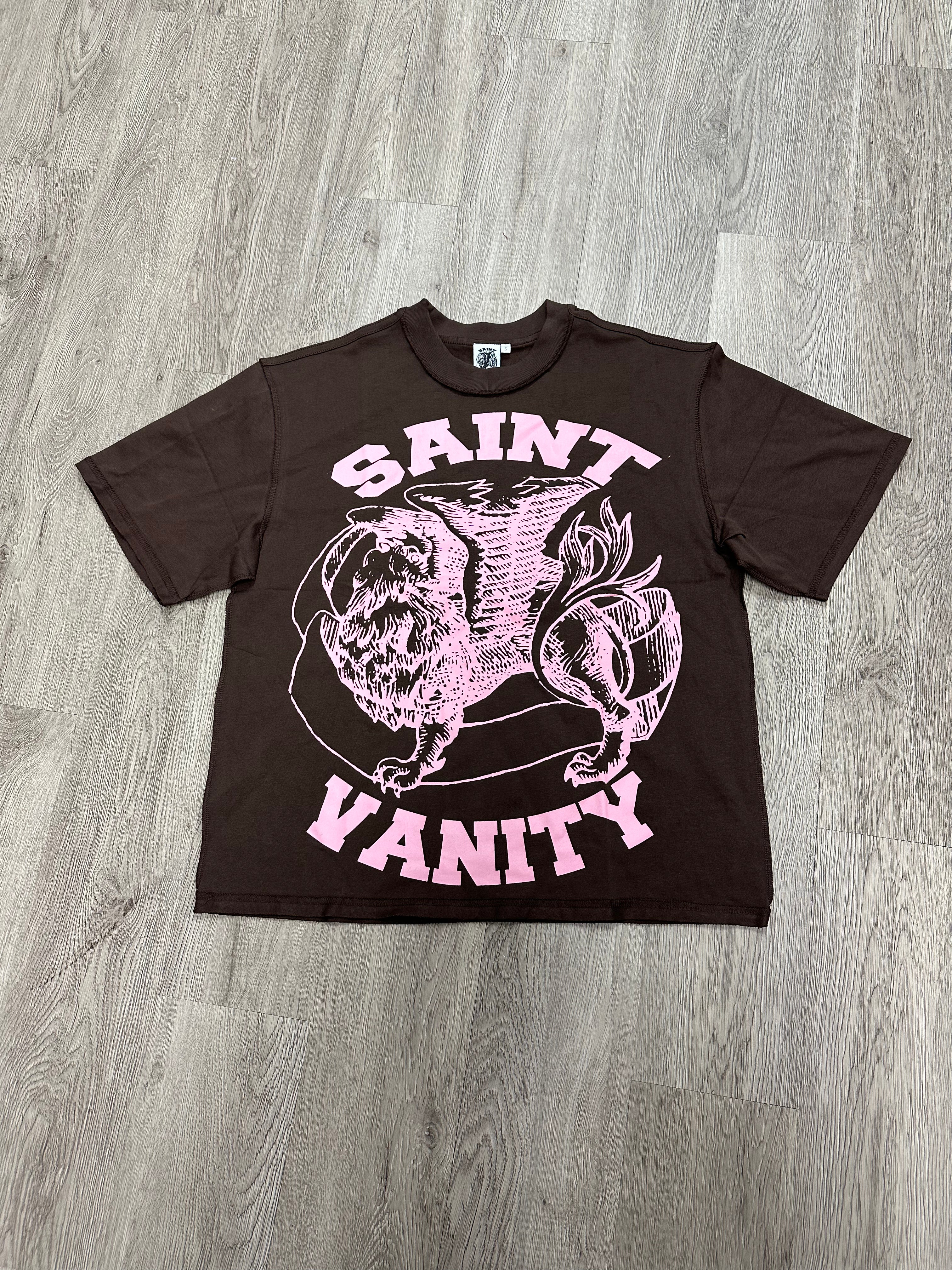 Saint Vanity Griffin Tee Brown Pink