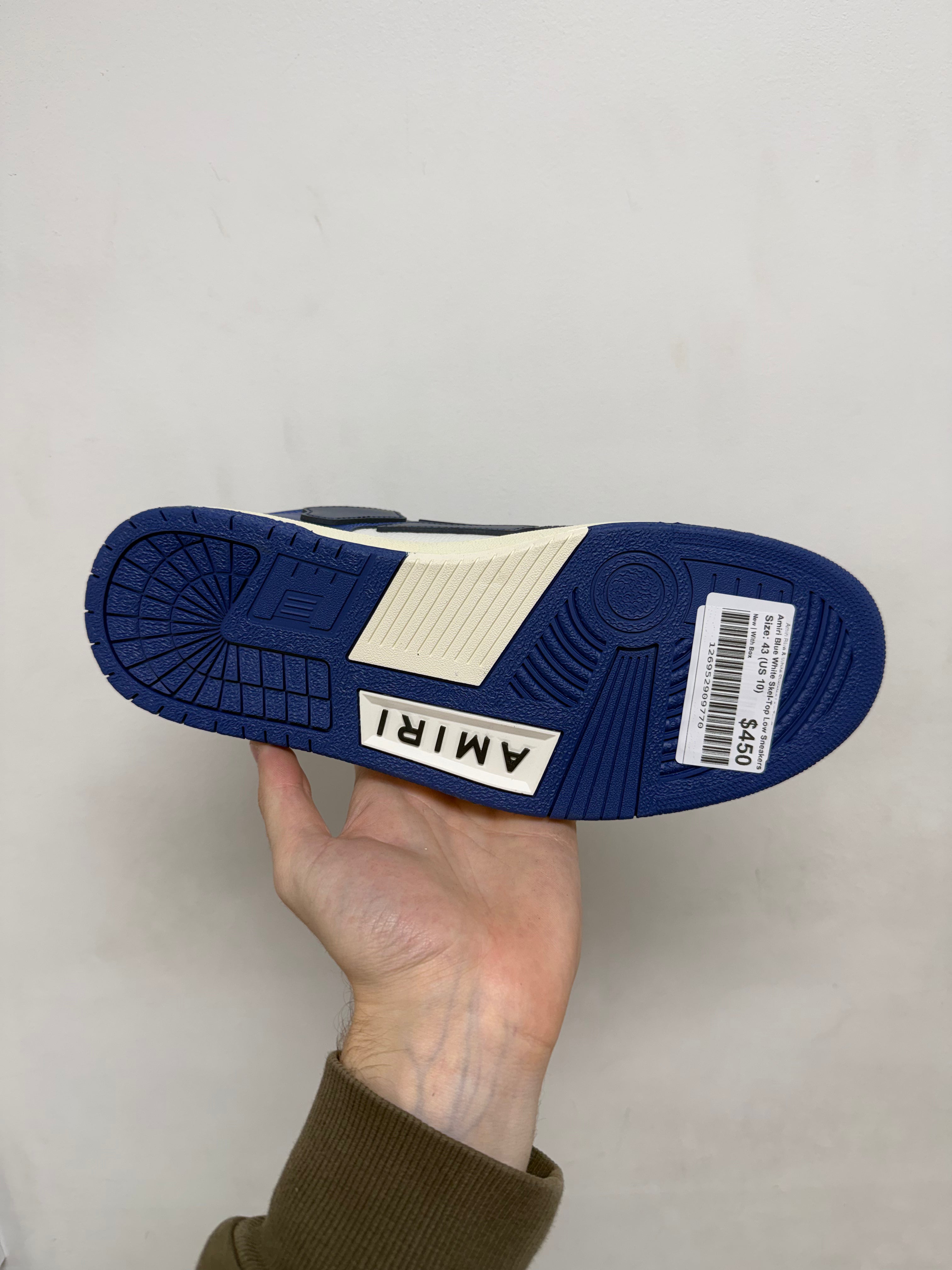 Amiri Blue White Skel-Top Low Sneakers
