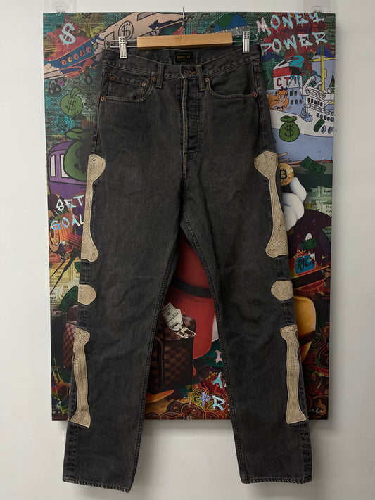 Kapital Bone Denim Grey Lightly Worn