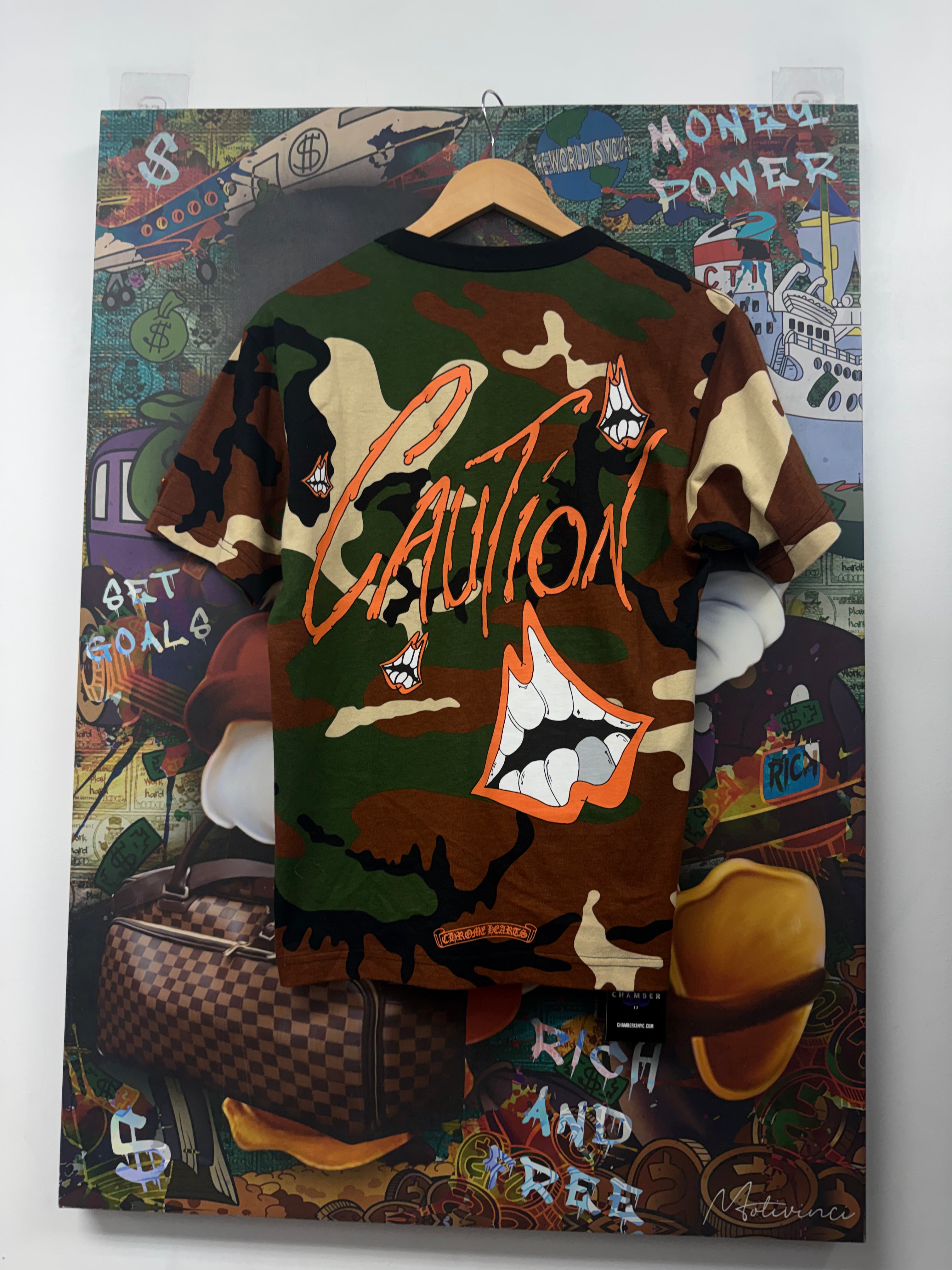 Chrome  Hearts Matty Boy Camo Caution Tee