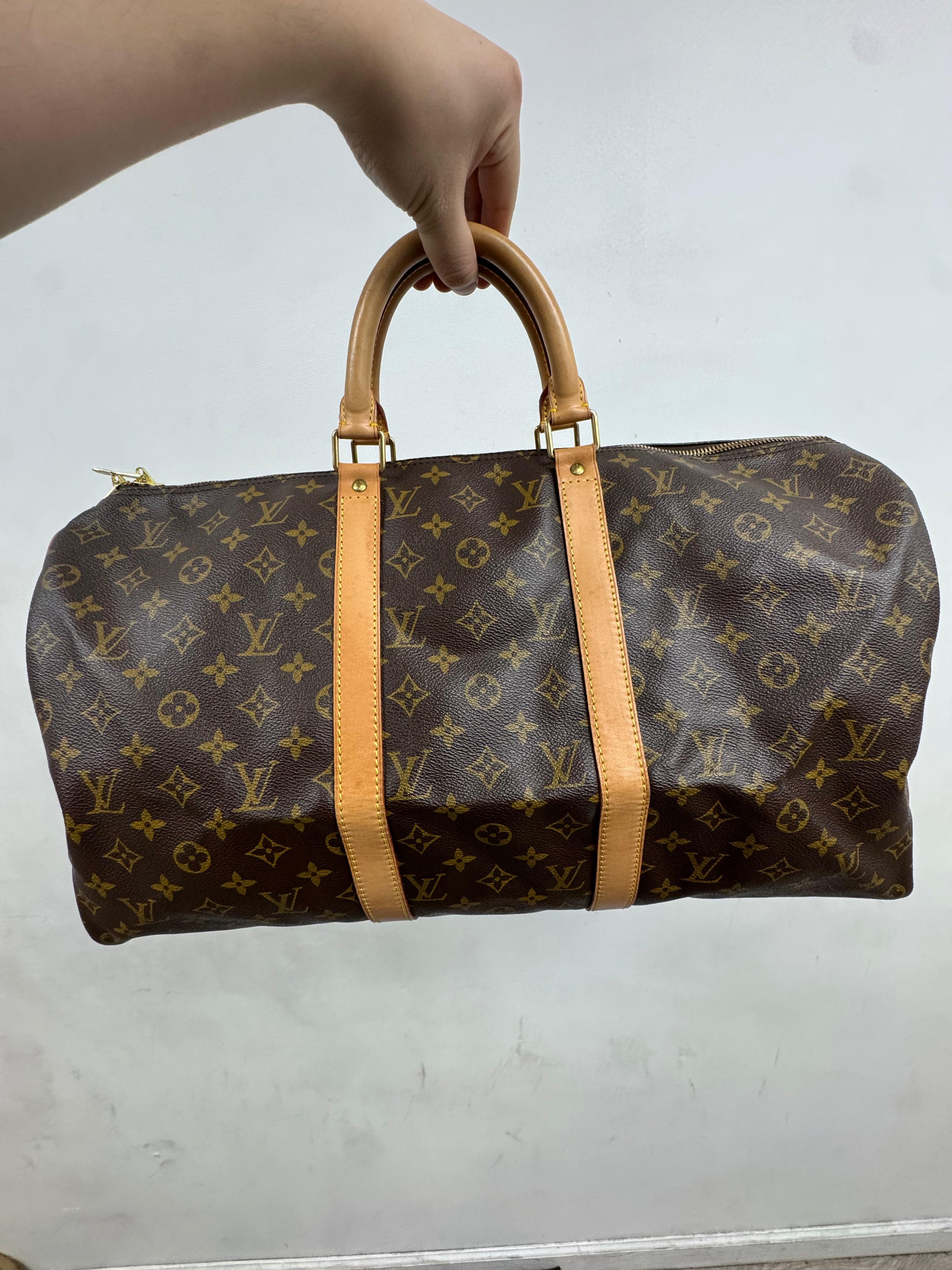 Louis Vuitton Brown Monogram Keepall Bag