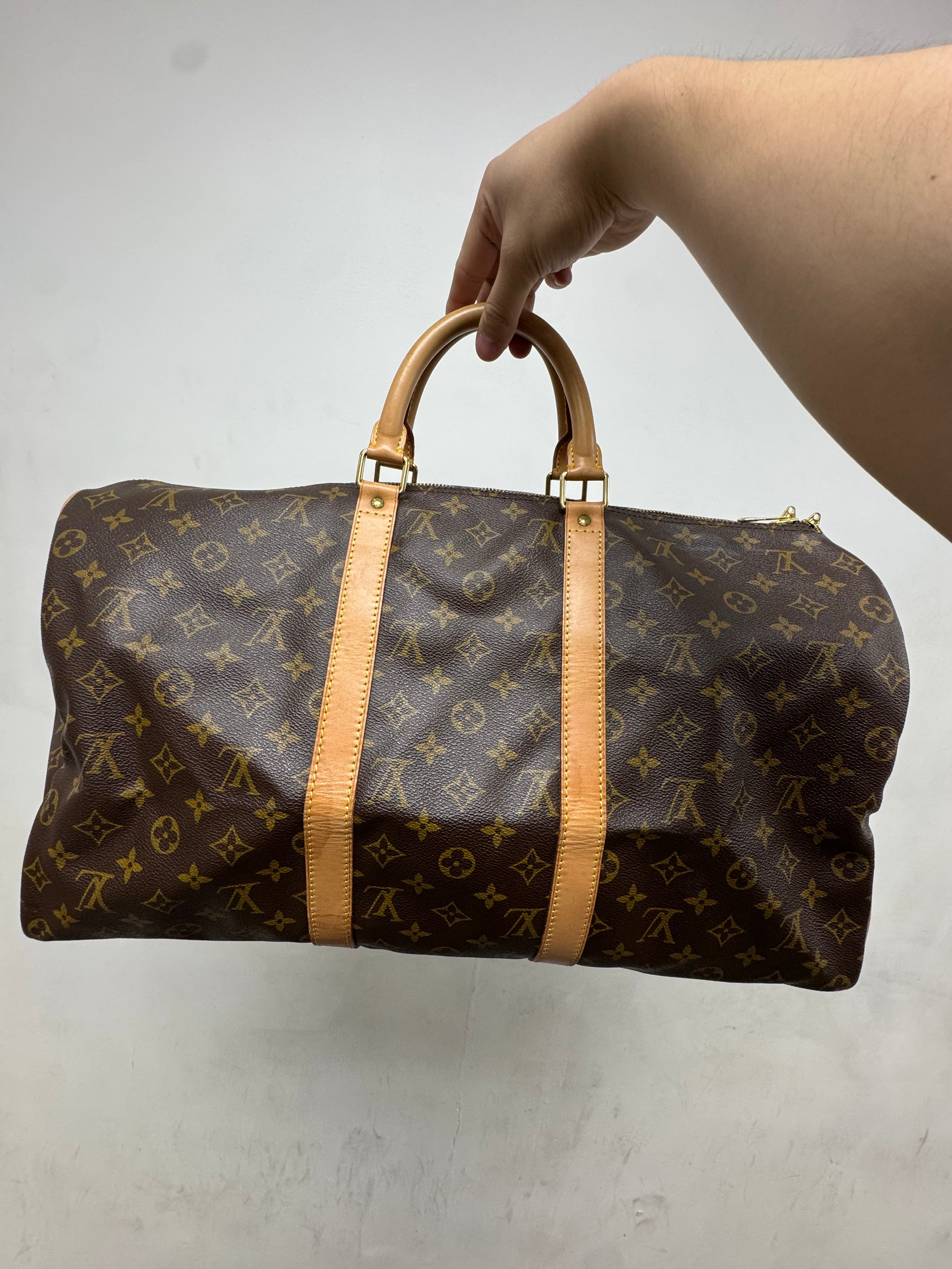 Louis Vuitton Brown Monogram Keepall Bag