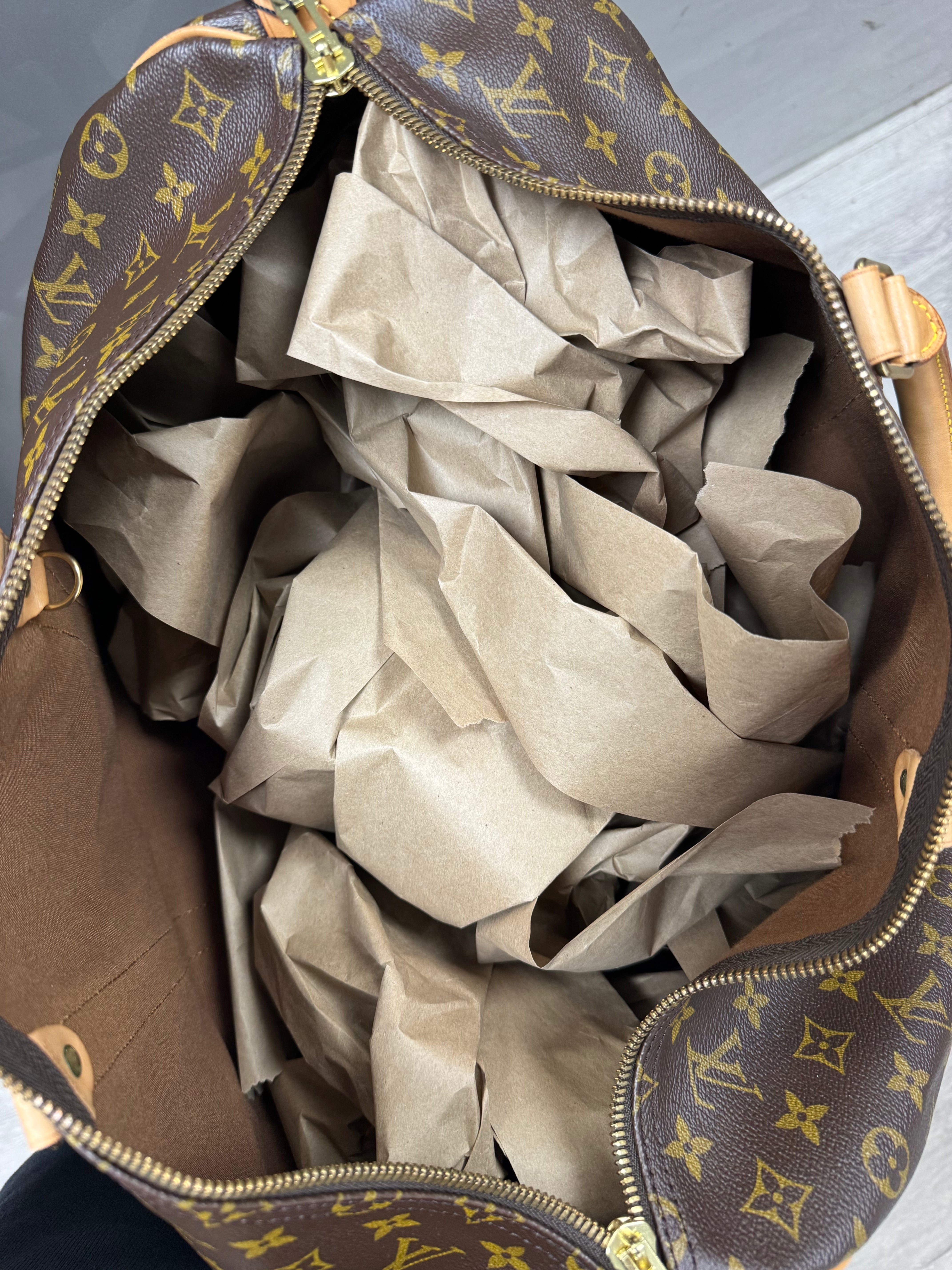 Louis Vuitton Brown Monogram Keepall Bag