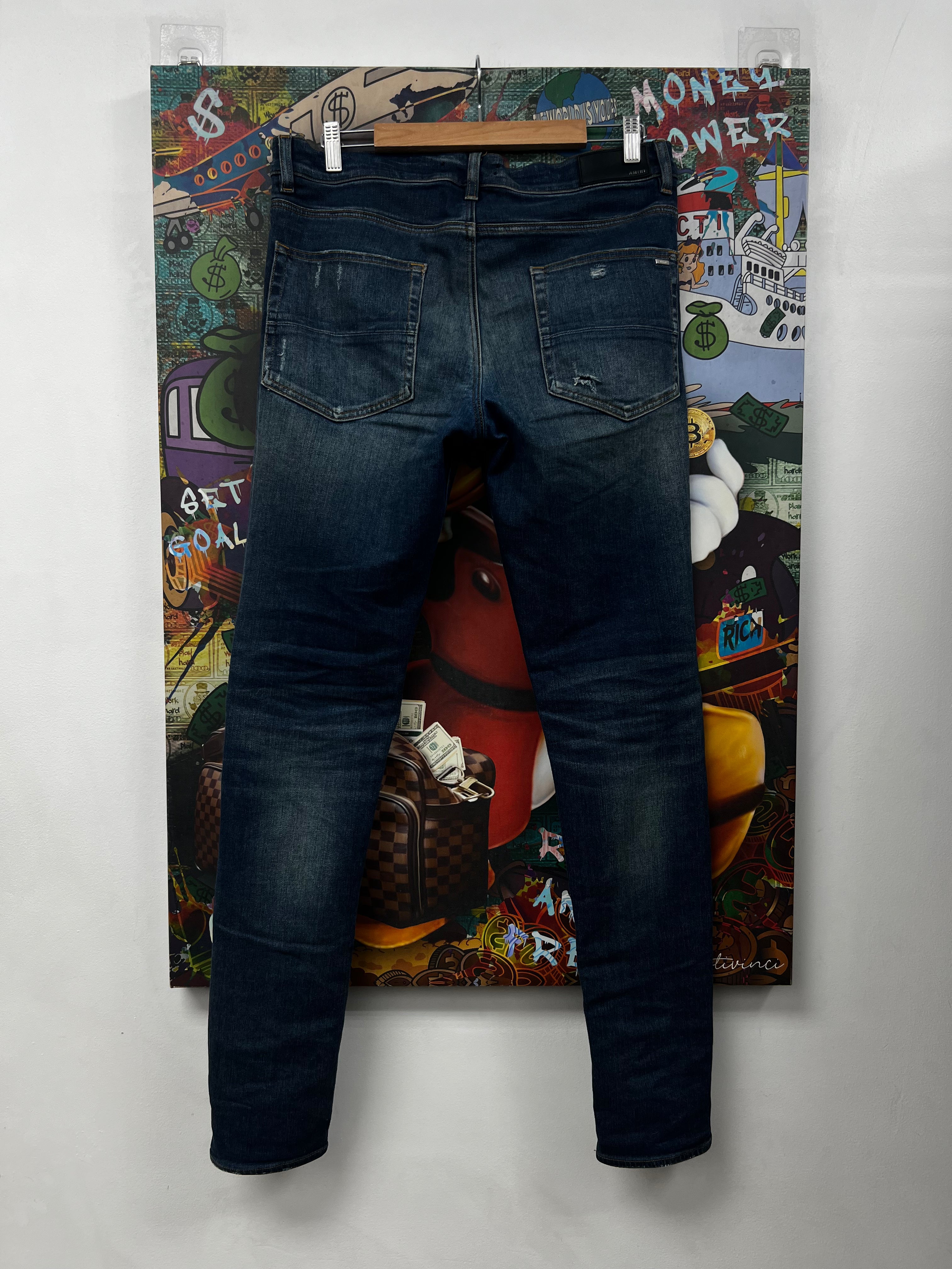 Amiri MX1 Deep Classic Black Patch Jeans
