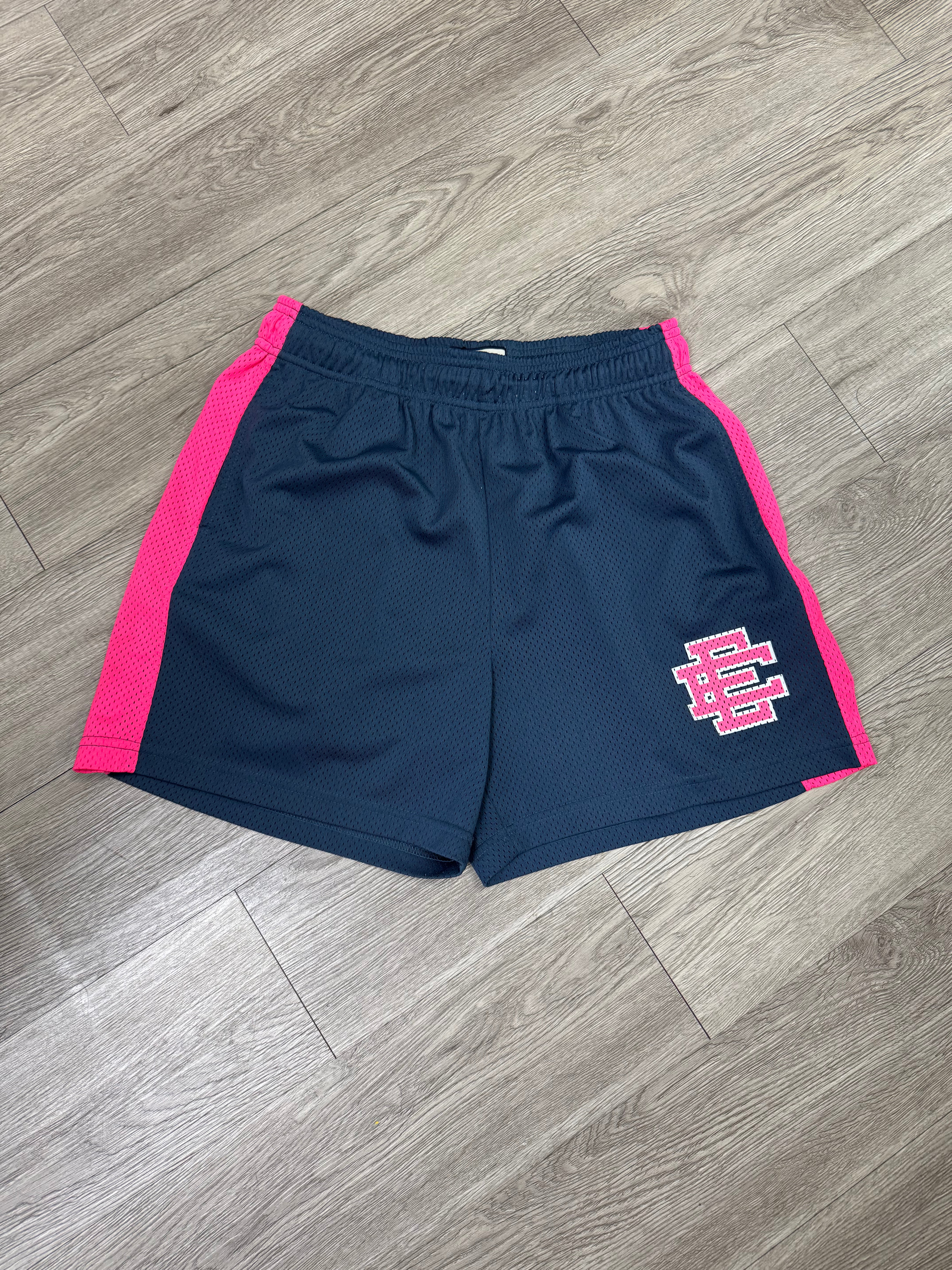 Eric Emanuel Navy Pink Stripe Shorts
