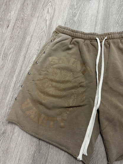 Saint Vanity Terry Cloth Wheat Shorts (S-XXL) New
