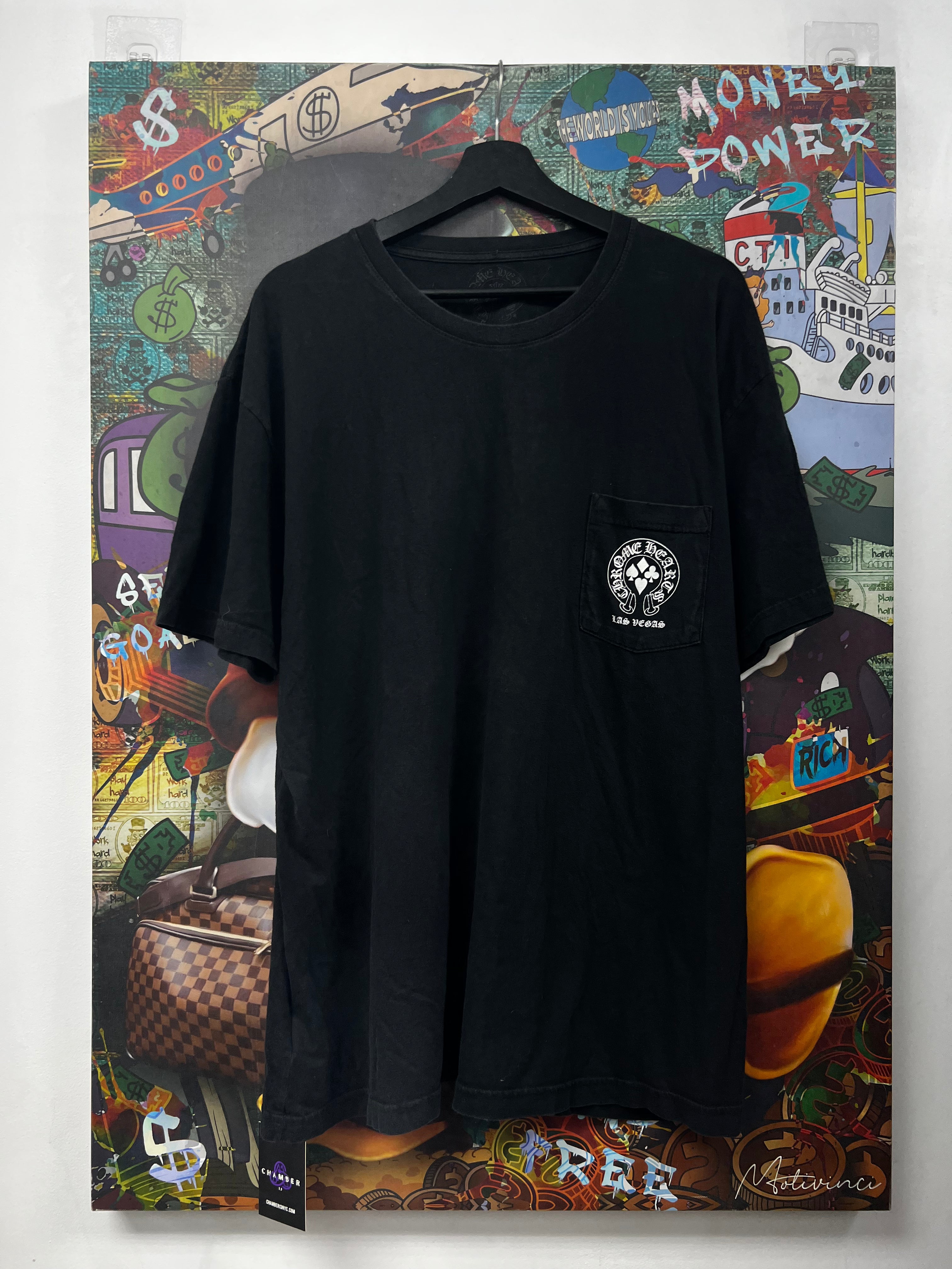 Chrome  Hearts Black White Welcome To Las Vegas Tee
