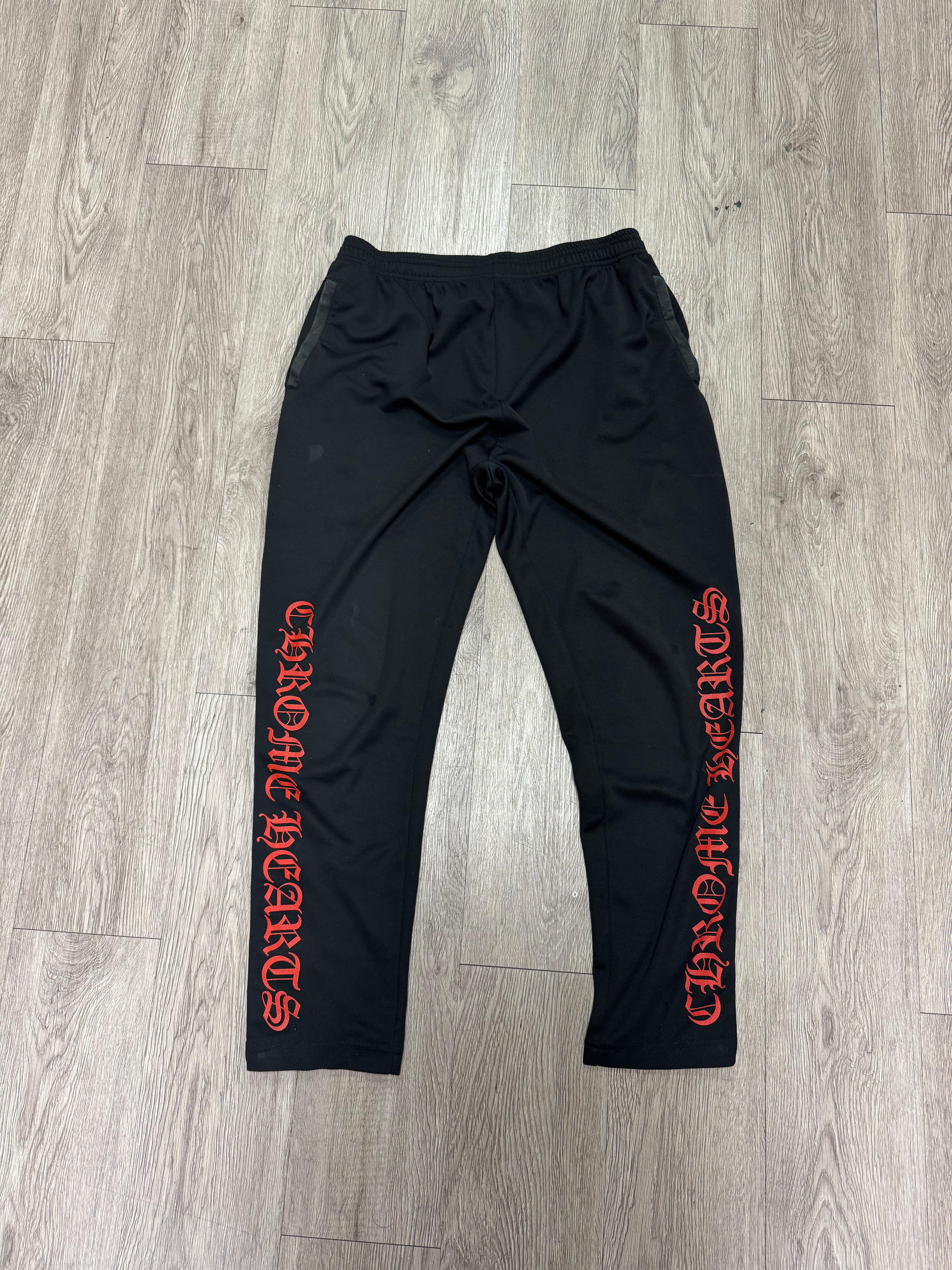 Chrome Hearts Black Red Button Up Track Pants