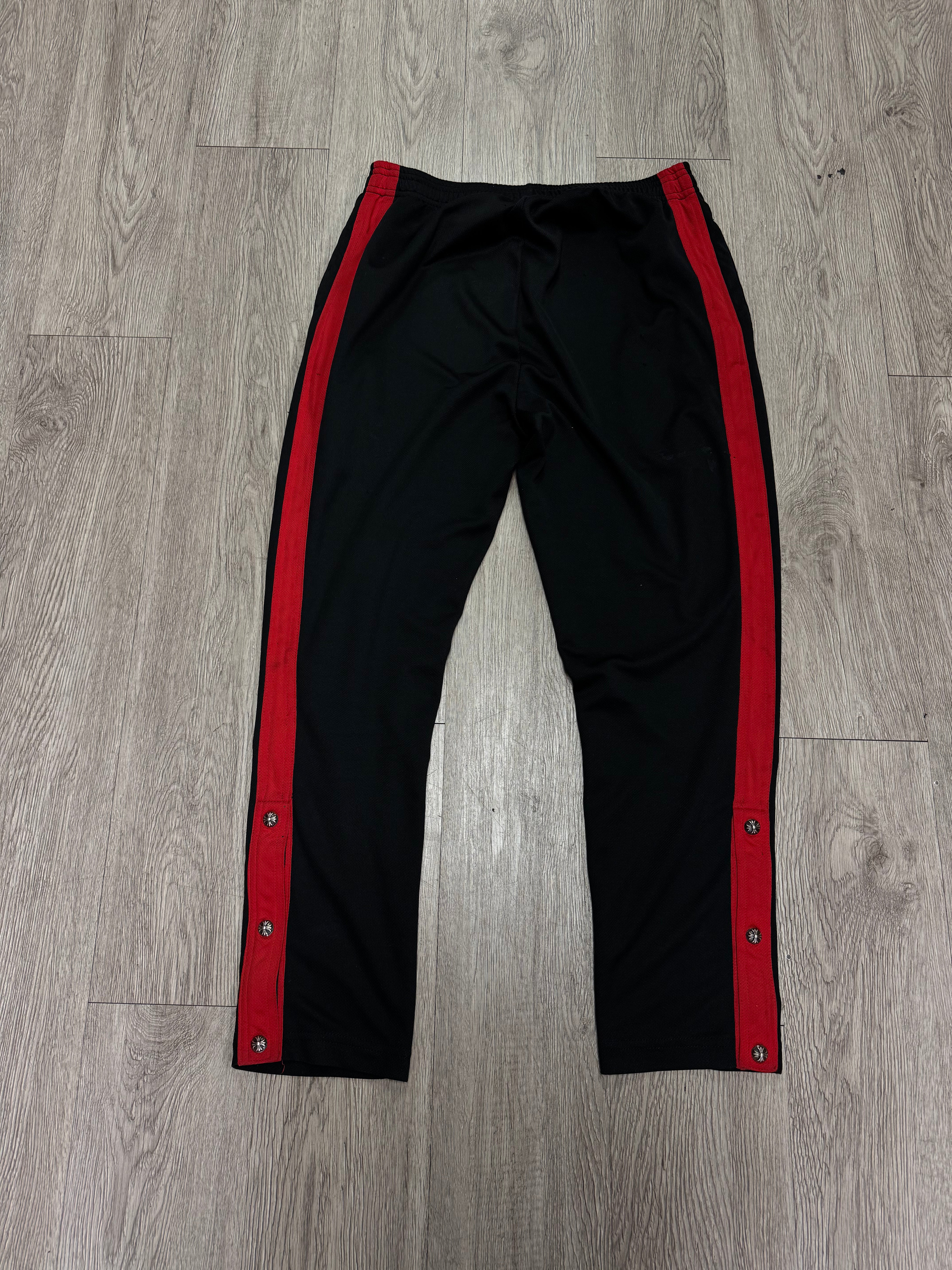 Chrome Hearts Black Red Button Up Track Pants