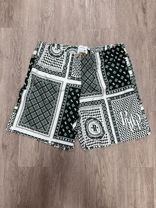 Rhude Paisley Swim Trunk Shorts Green